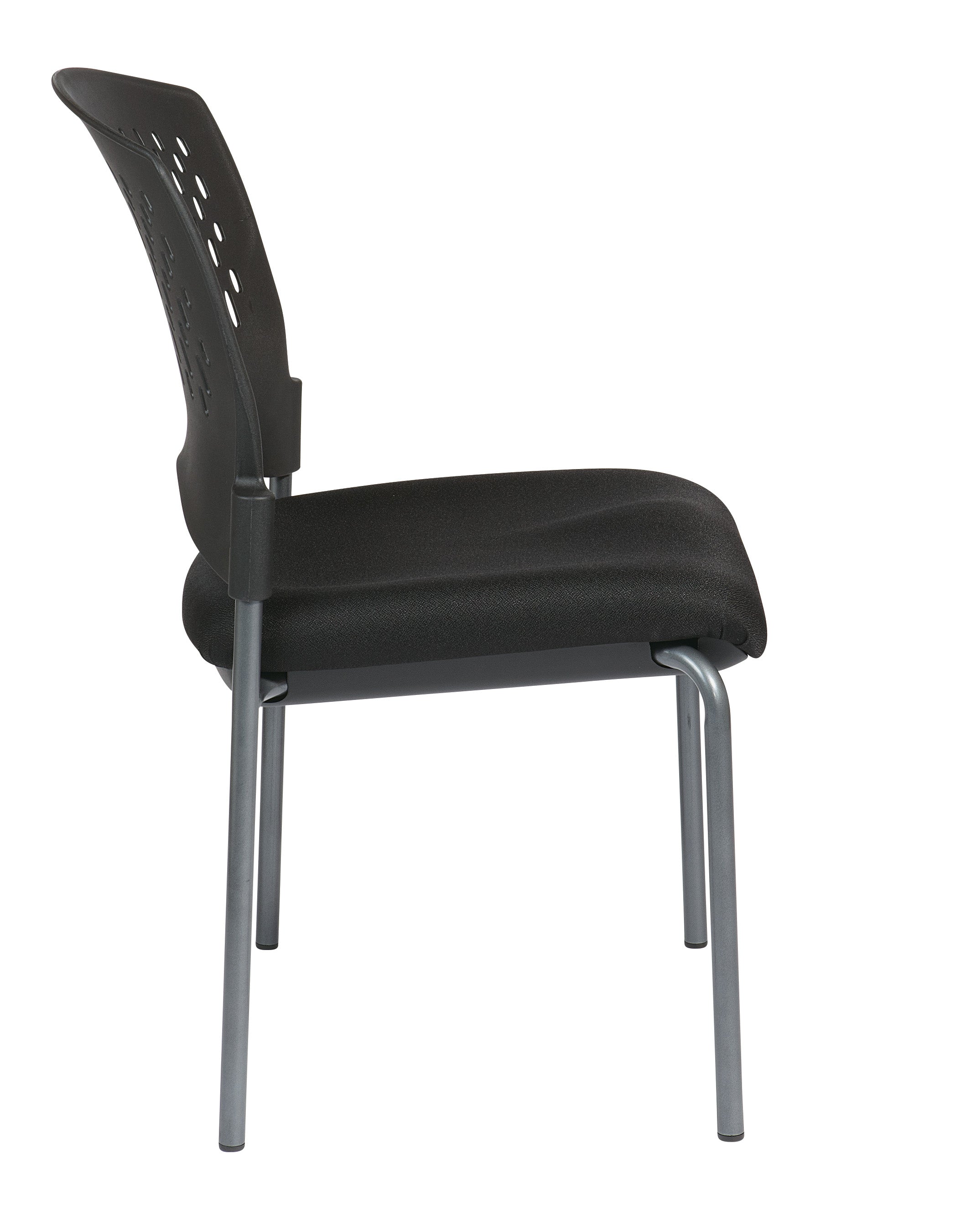 Titanium Finish Armless Visitors Ch - Coal