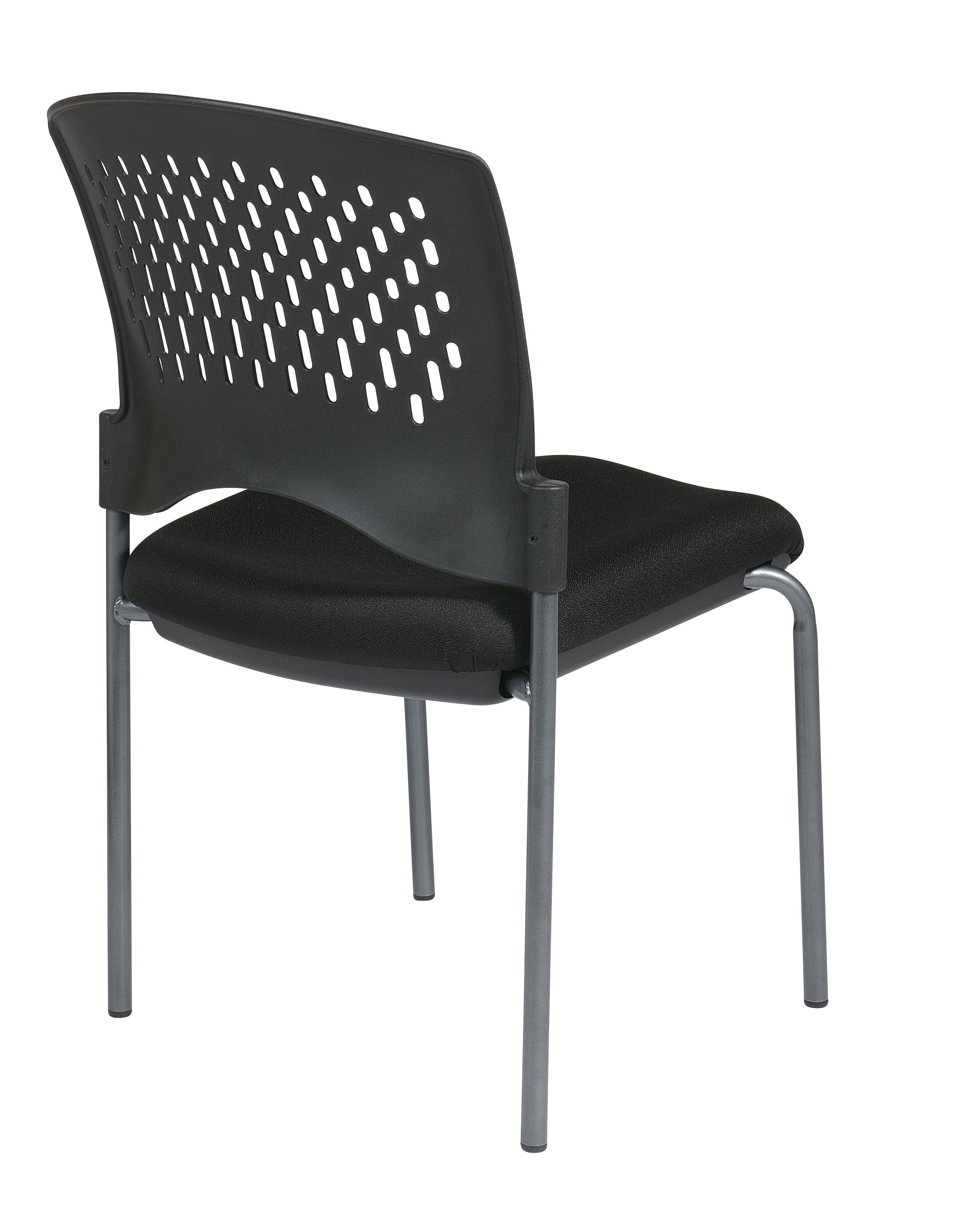Titanium Finish Armless Visitors Ch - Coal