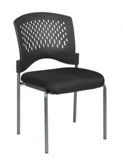 Titanium Finish Armless Visitors Ch - Custom B Grade Fabric