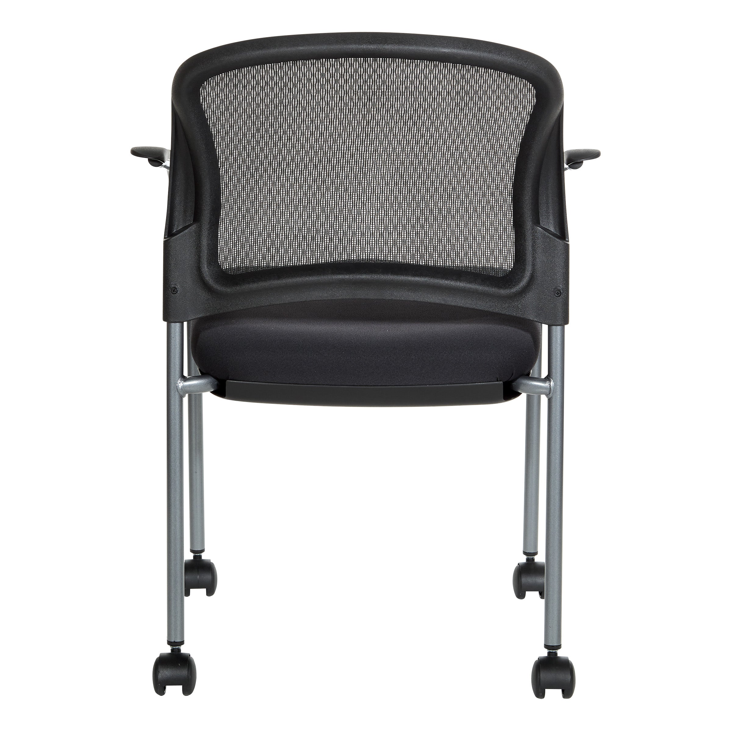 Titanium Finish Visitors Chair - Coal