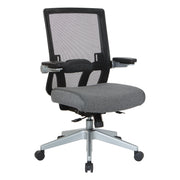 Black Mesh Back Flip Armchair - Charcoal