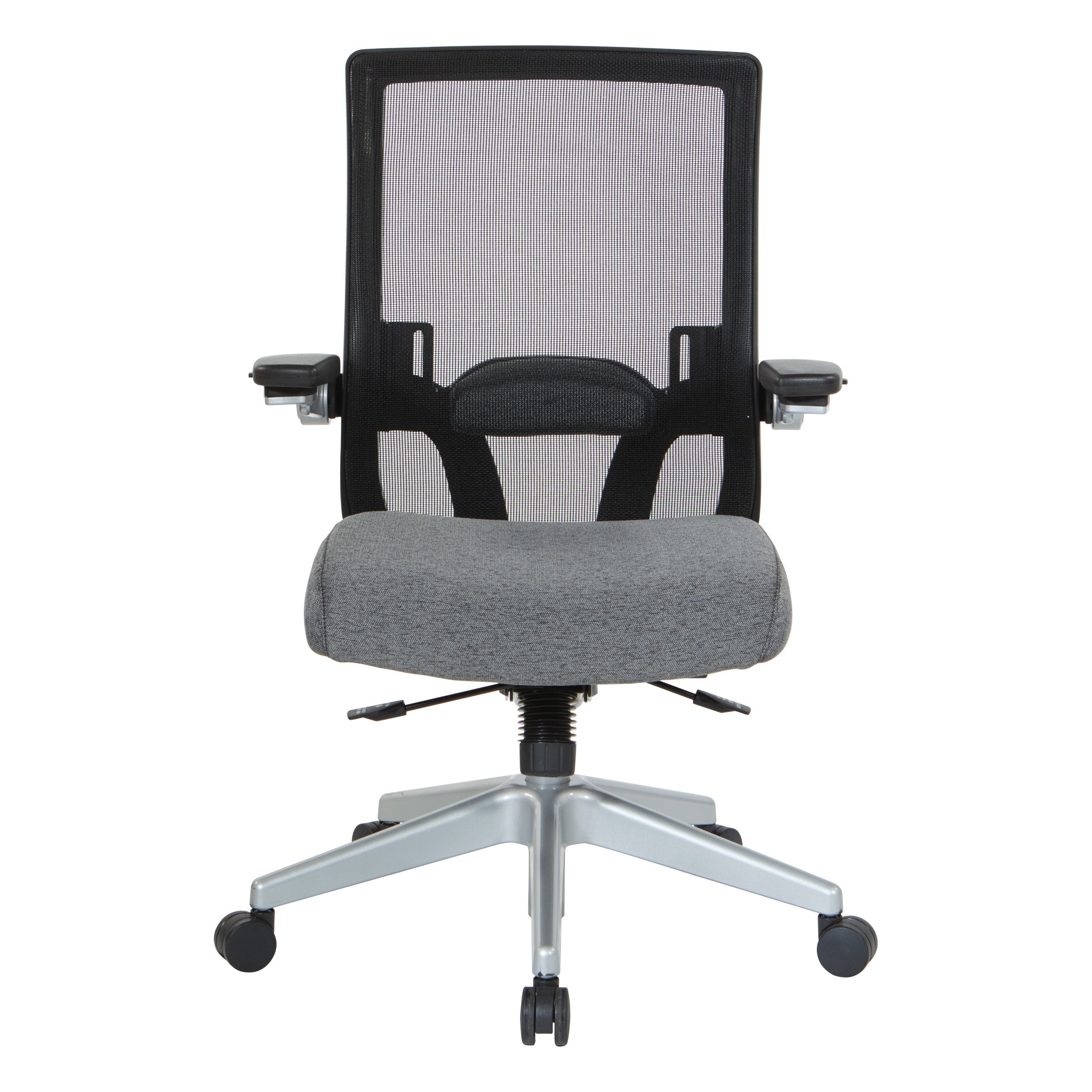 Black Mesh Back Flip Armchair - Charcoal