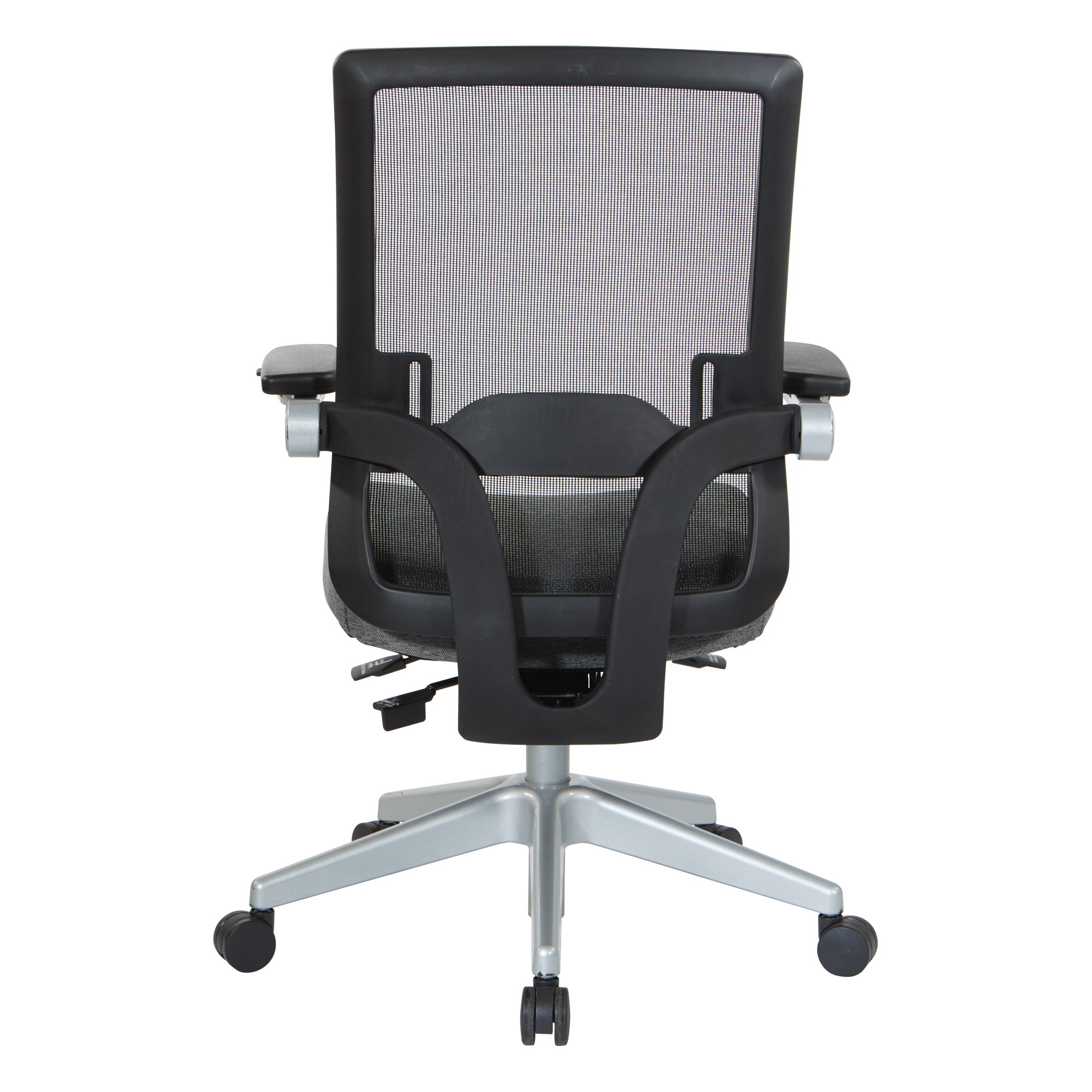 Black Mesh Back Flip Armchair - Charcoal