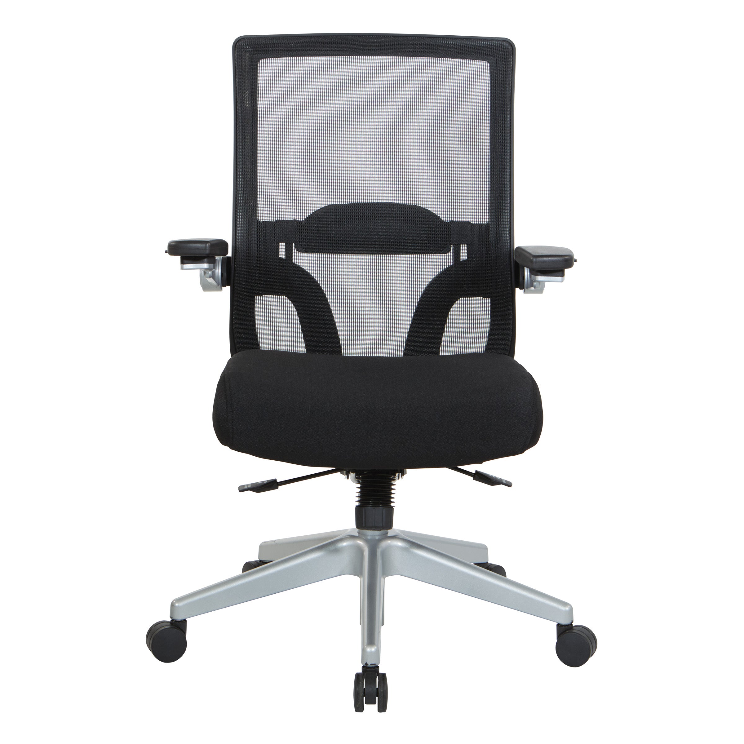Black Mesh Back Flip Armchair - Black