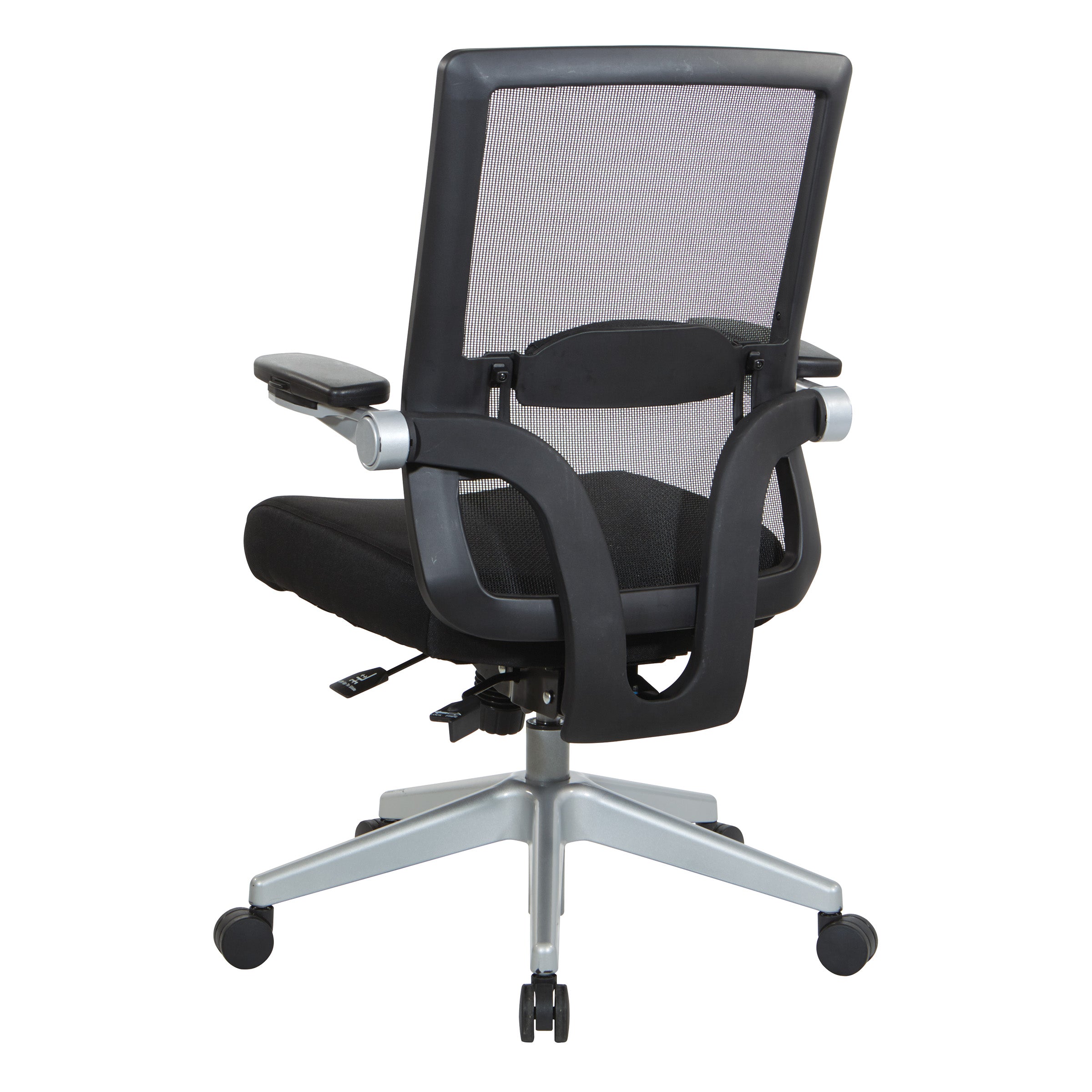 Black Mesh Back Flip Armchair - Black