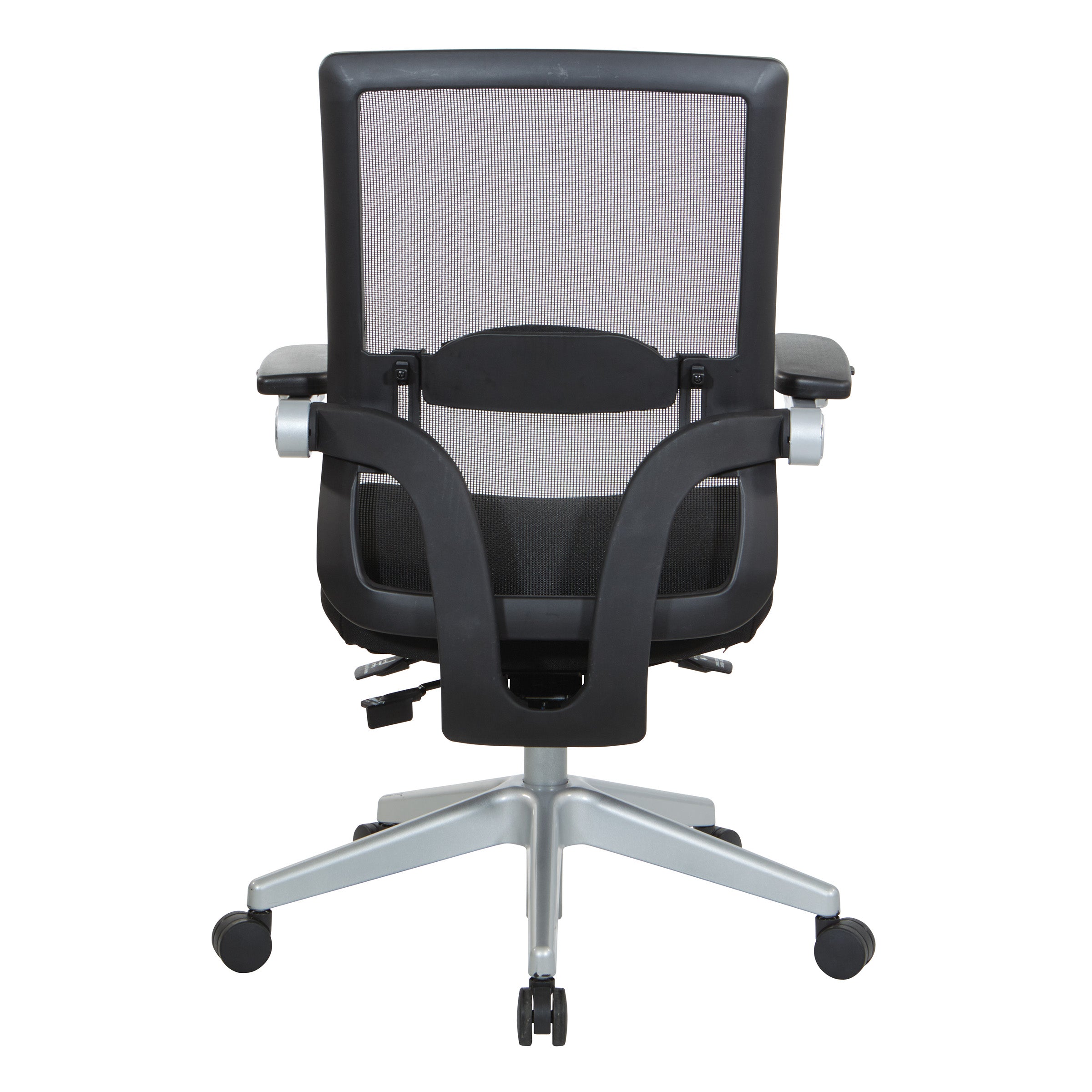 Black Mesh Back Flip Armchair - Black