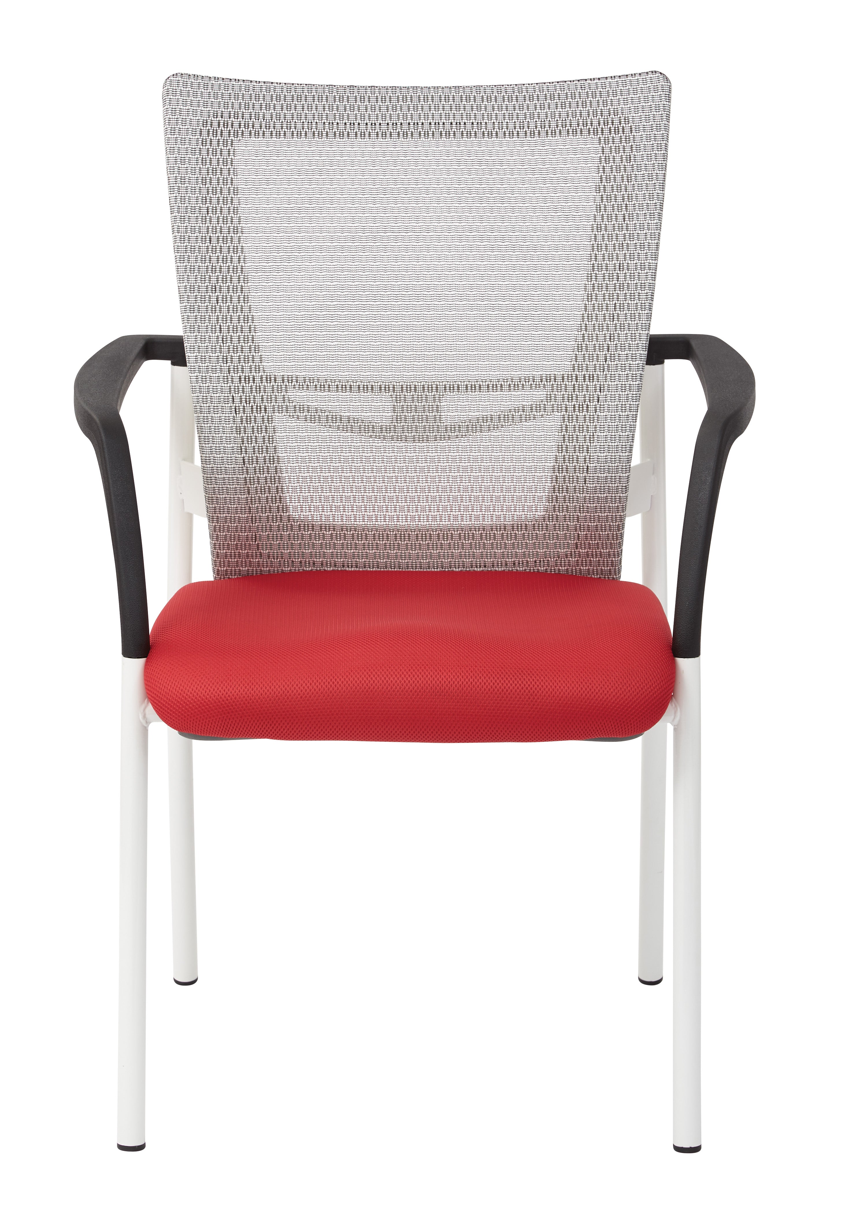 ProGrid® Mesh Back Visitors Chair - White/ Red