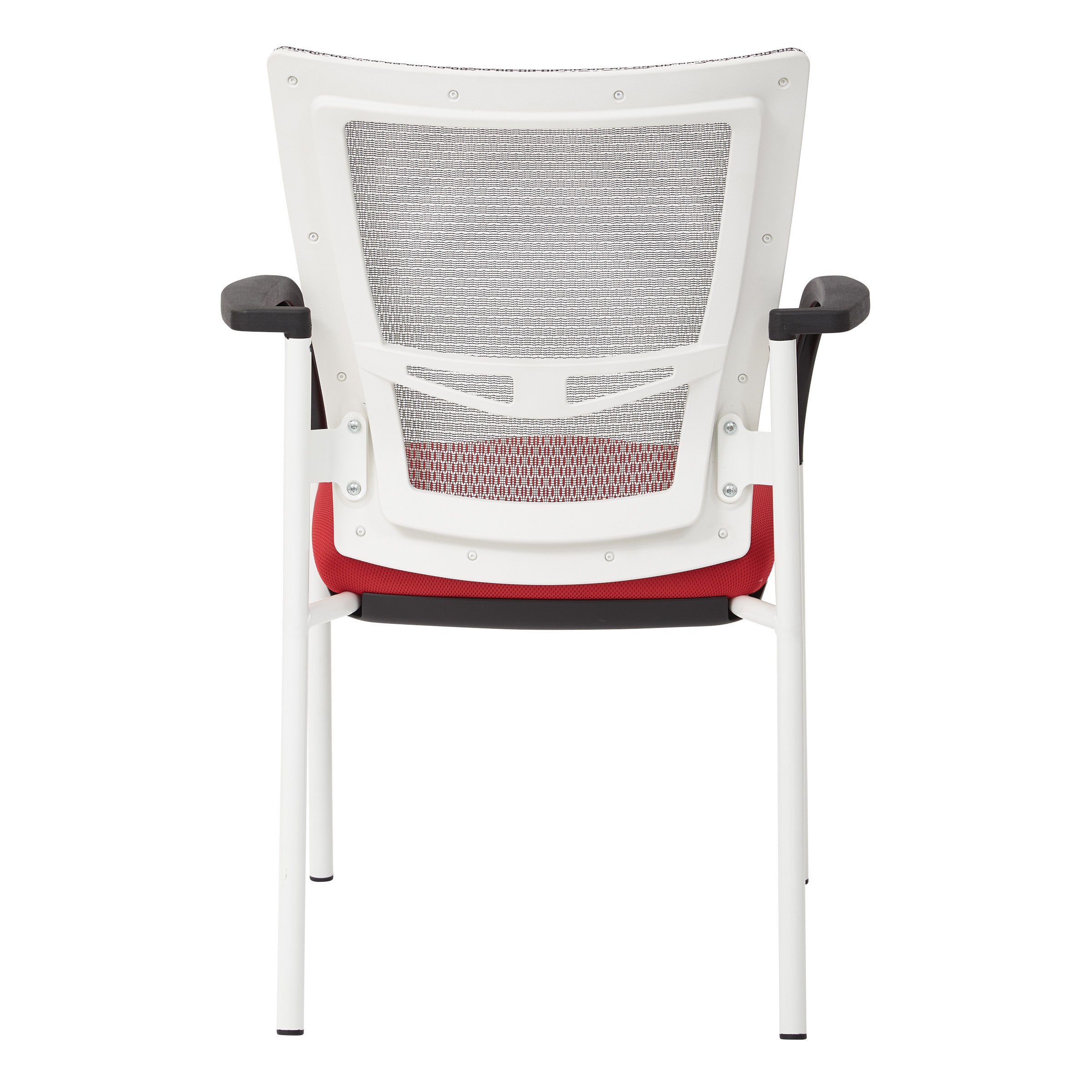 ProGrid® Mesh Back Visitors Chair - White/ Red
