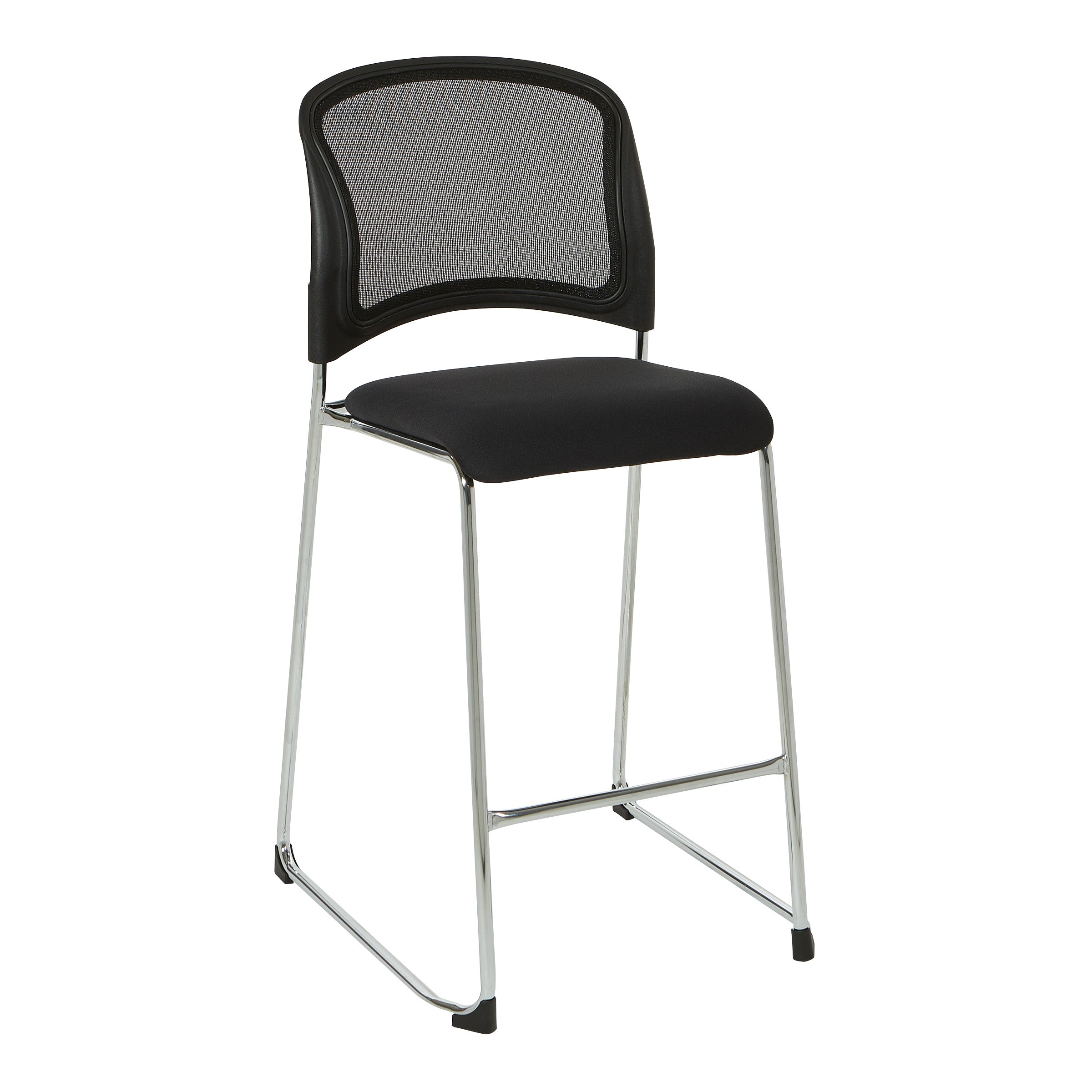 Tall Stacking Visitors Chair - Black