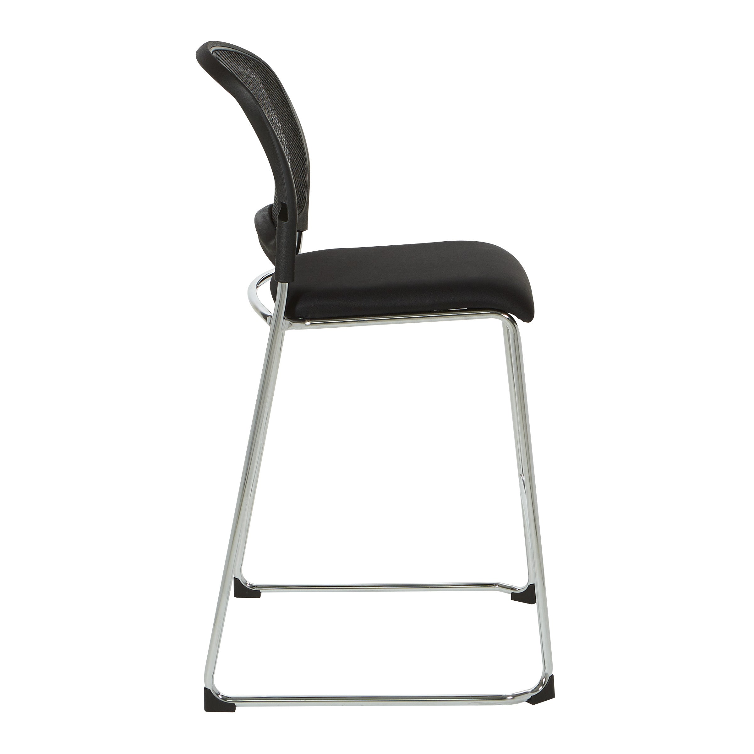 Tall Stacking Visitors Chair - Black