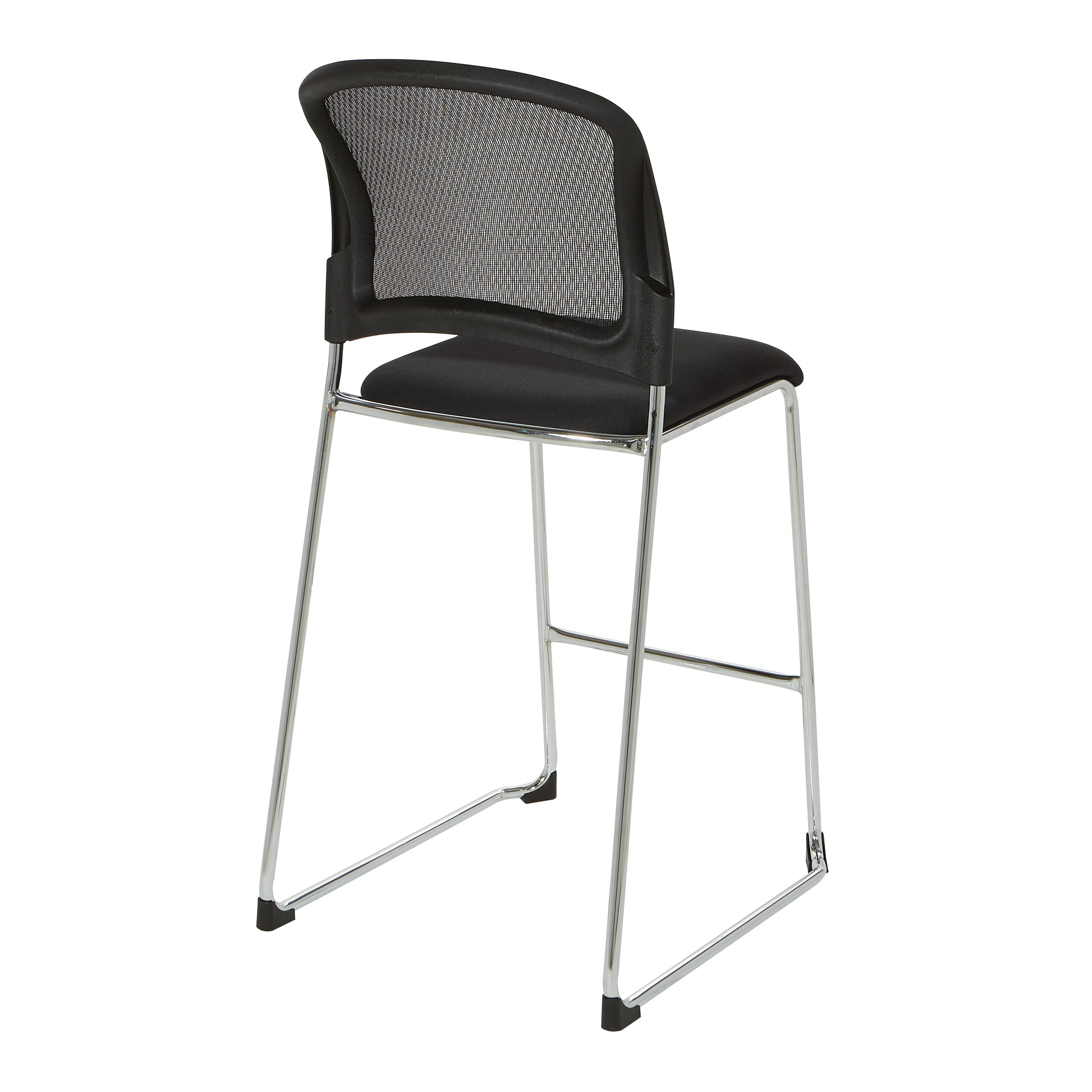 Tall Stacking Visitors Chair - Black