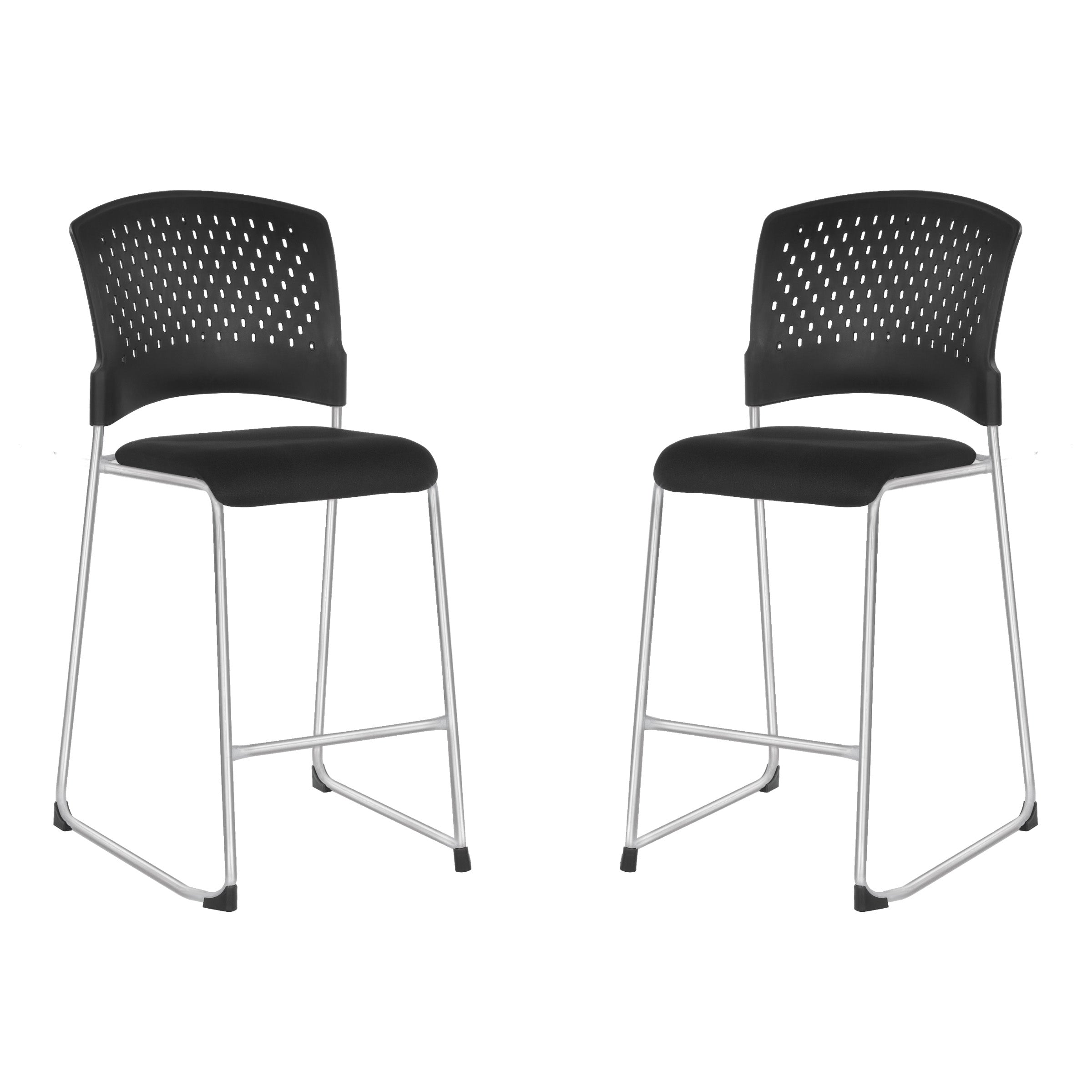 Tall Stacking Visitor Chairs - Coal