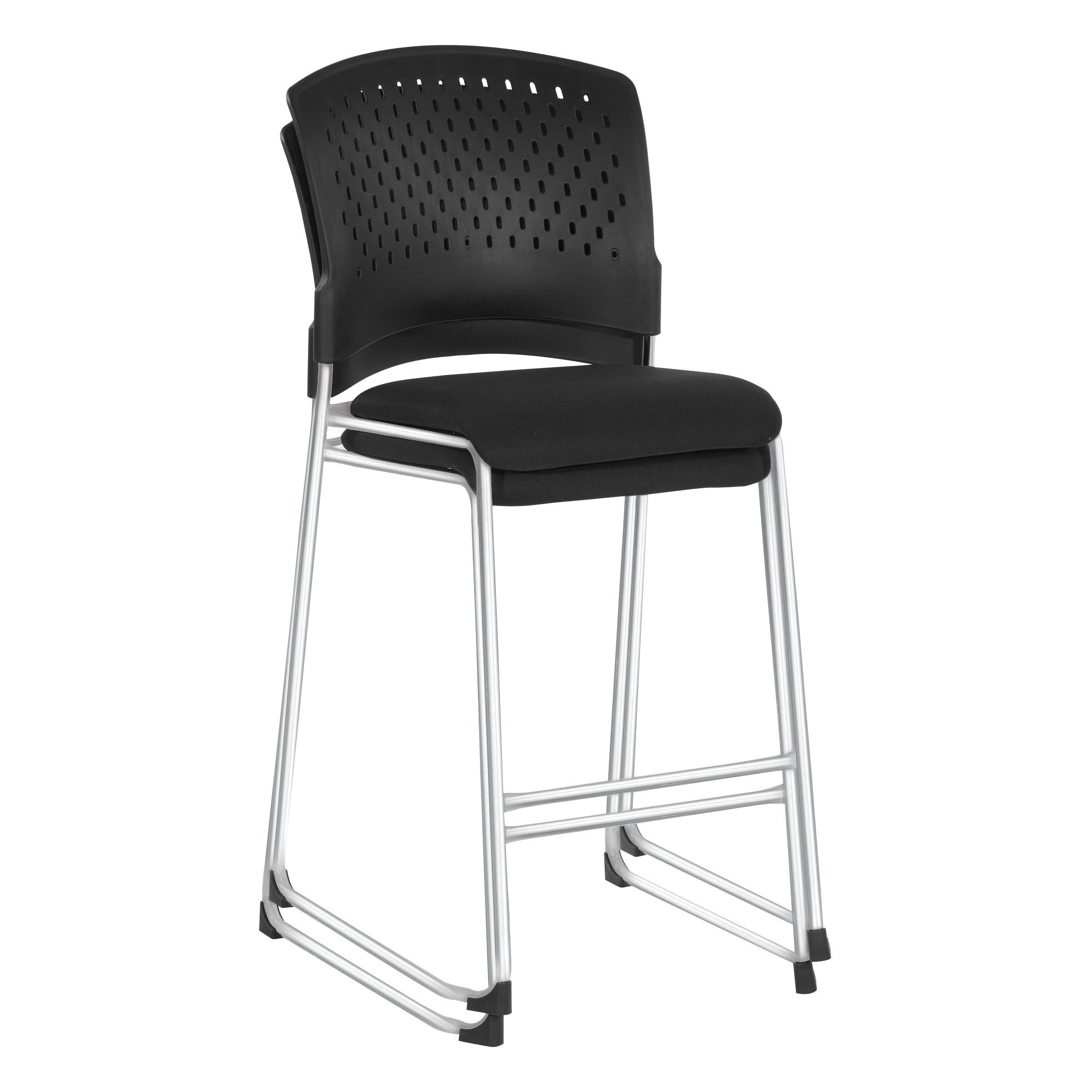 Tall Stacking Visitor Chairs - Coal