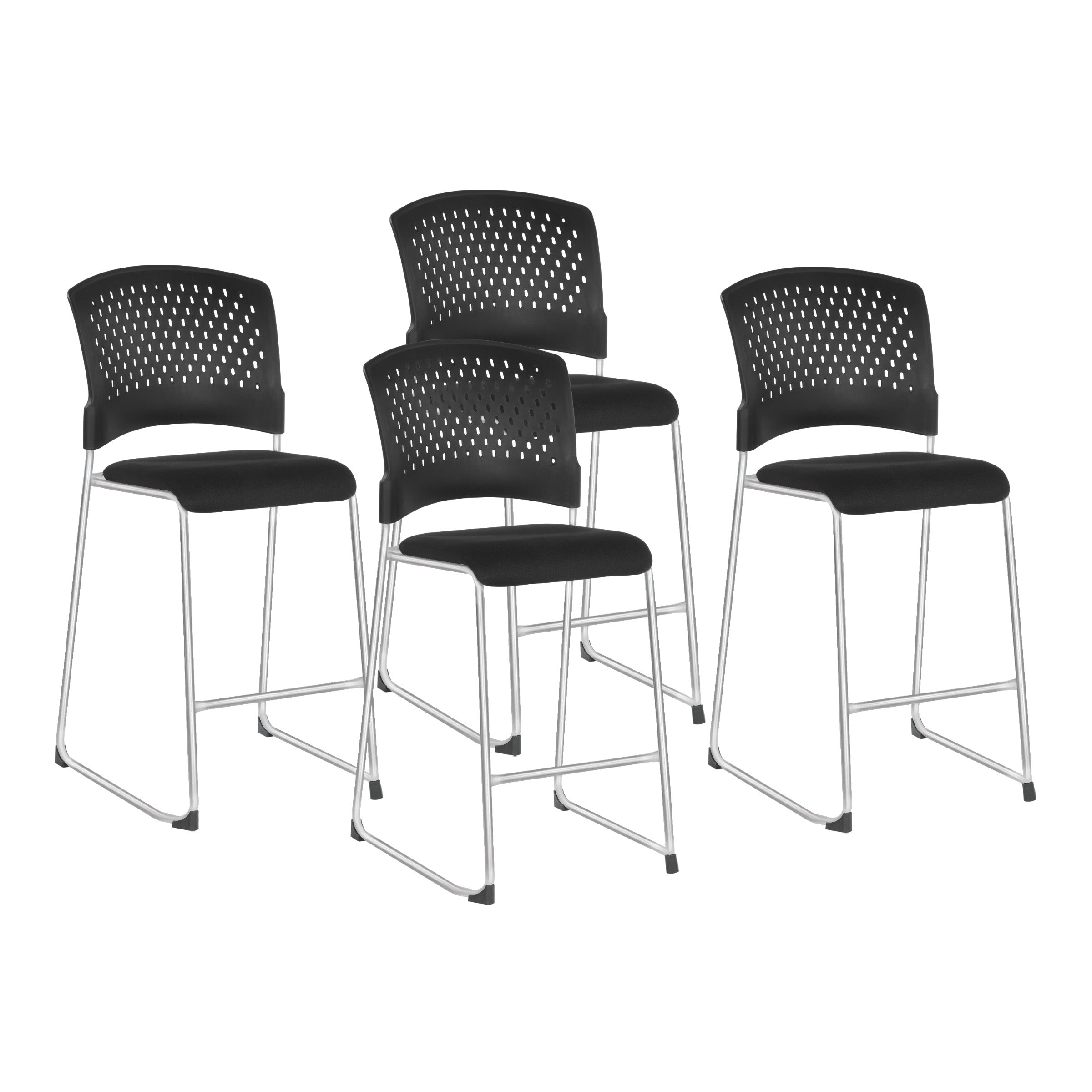 Tall Stacking Visitor Chairs - Coal