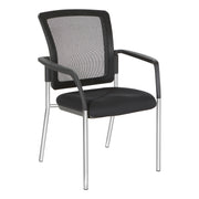 Guest Chair with Chrome Frame - Black