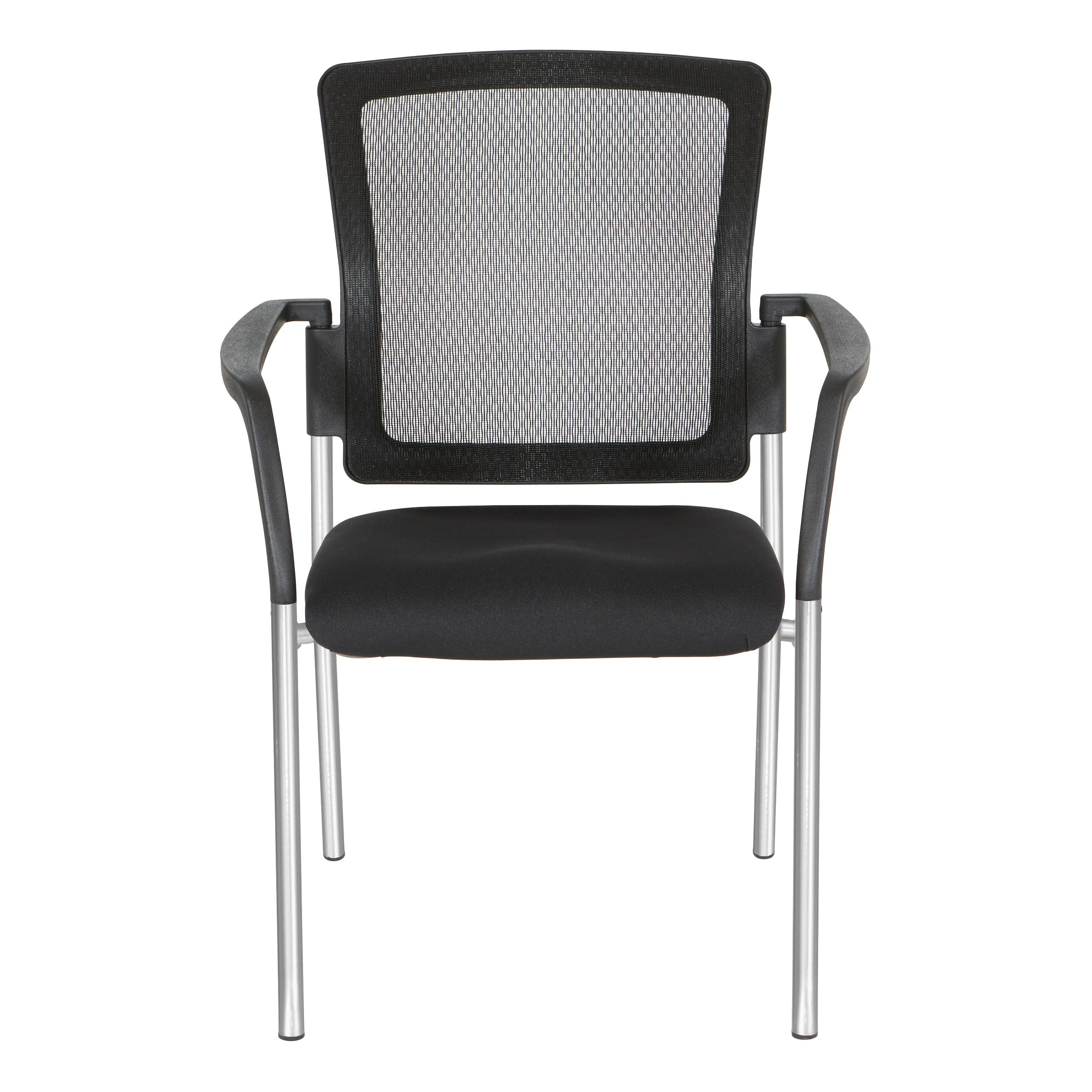 Guest Chair with Chrome Frame - Black