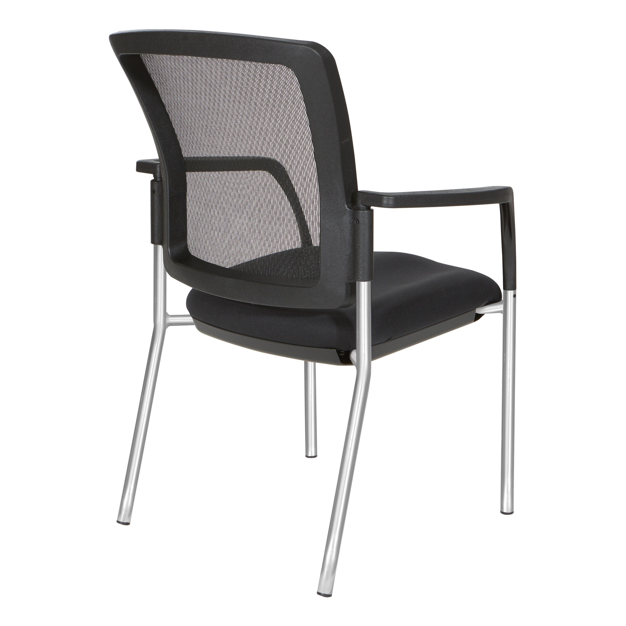 Guest Chair with Chrome Frame - Black
