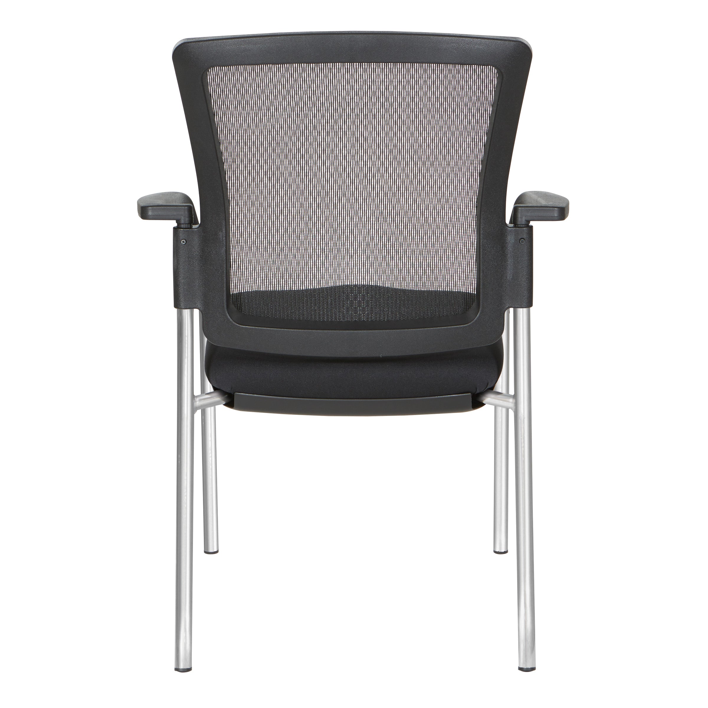 Guest Chair with Chrome Frame - Black
