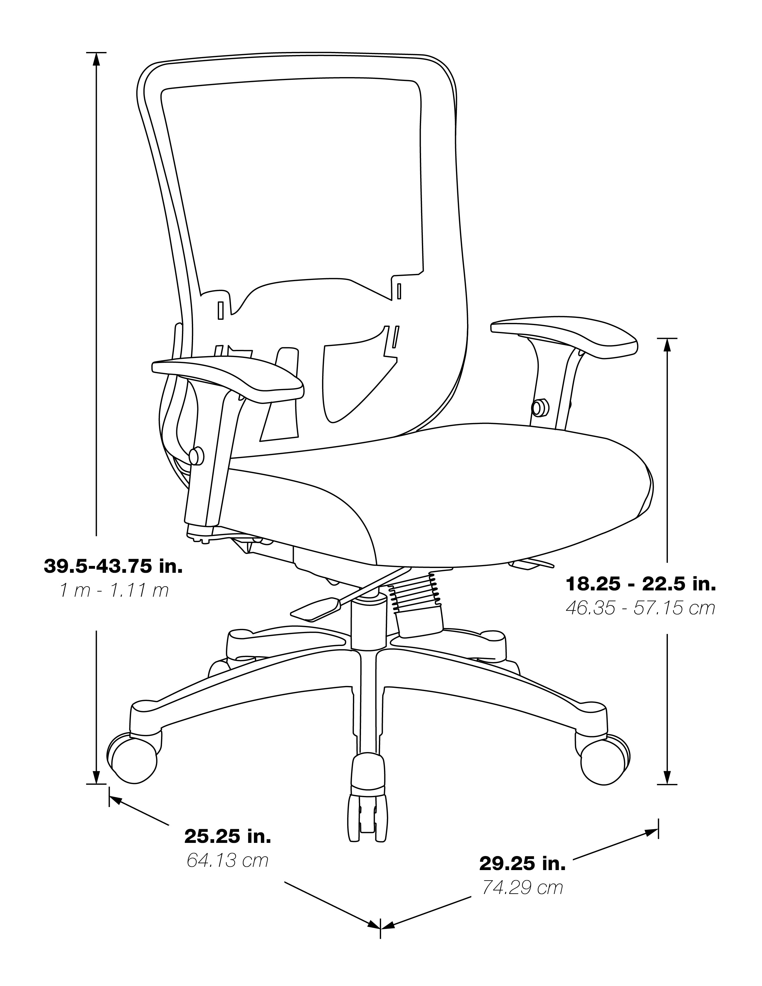 Vertical Mesh Back Managers Chair - White/Black