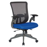 Vertical Mesh Back Managers Chair - Grey/Blue