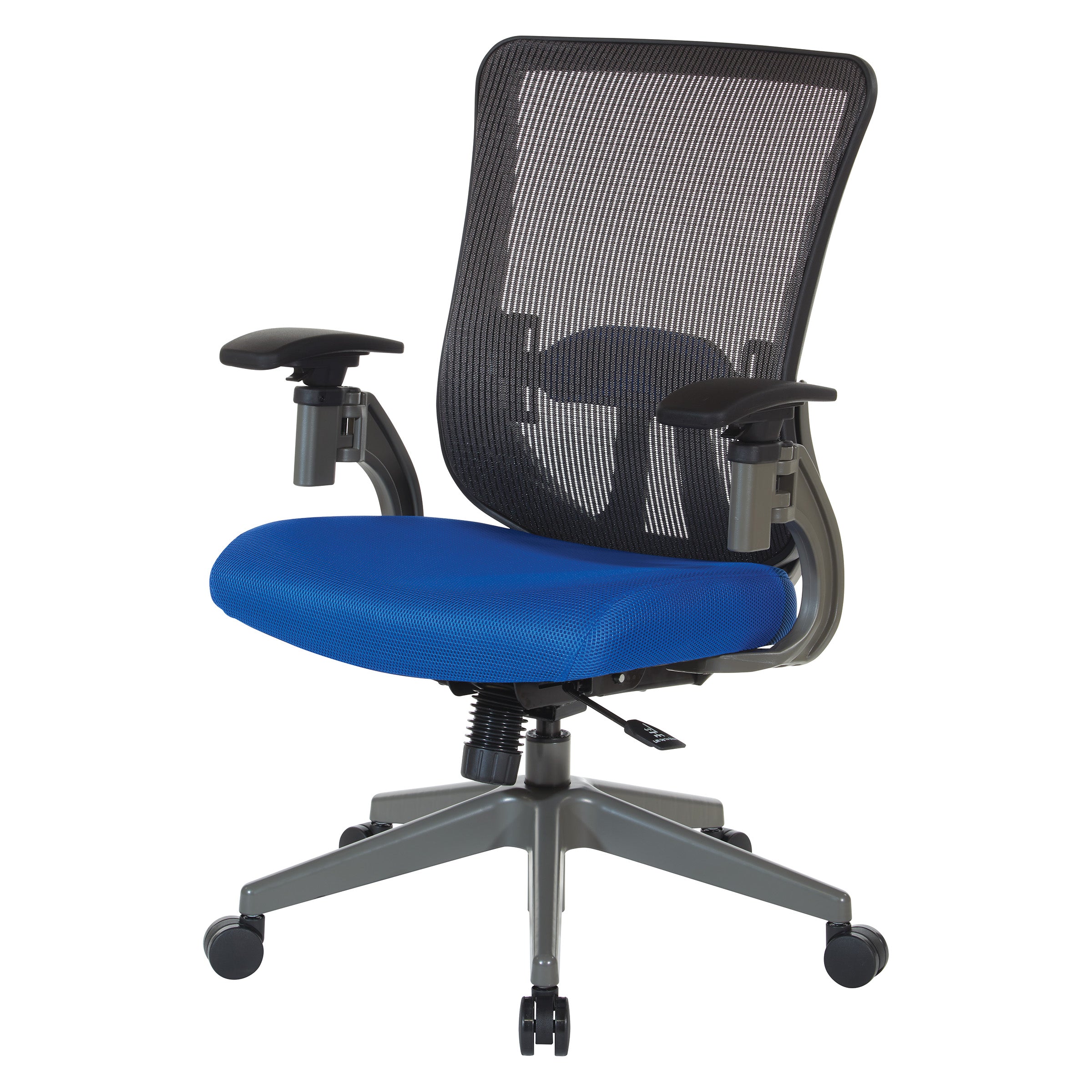 Vertical Mesh Back Managers Chair - Grey/Blue