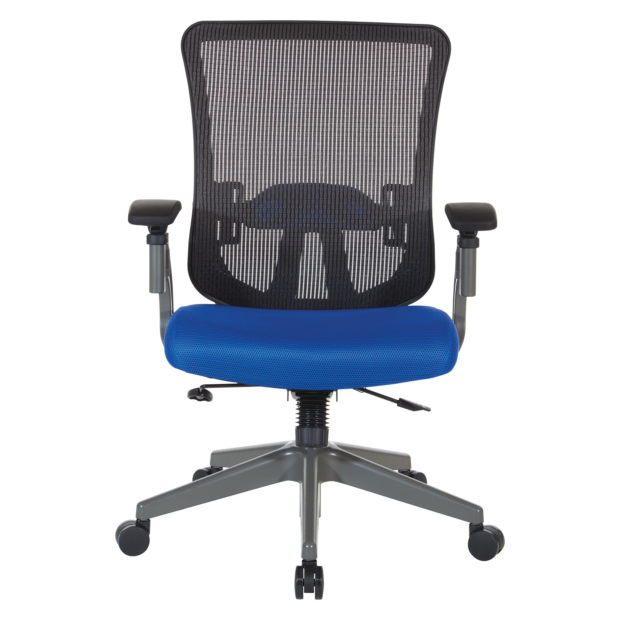 Vertical Mesh Back Managers Chair - Grey/Blue