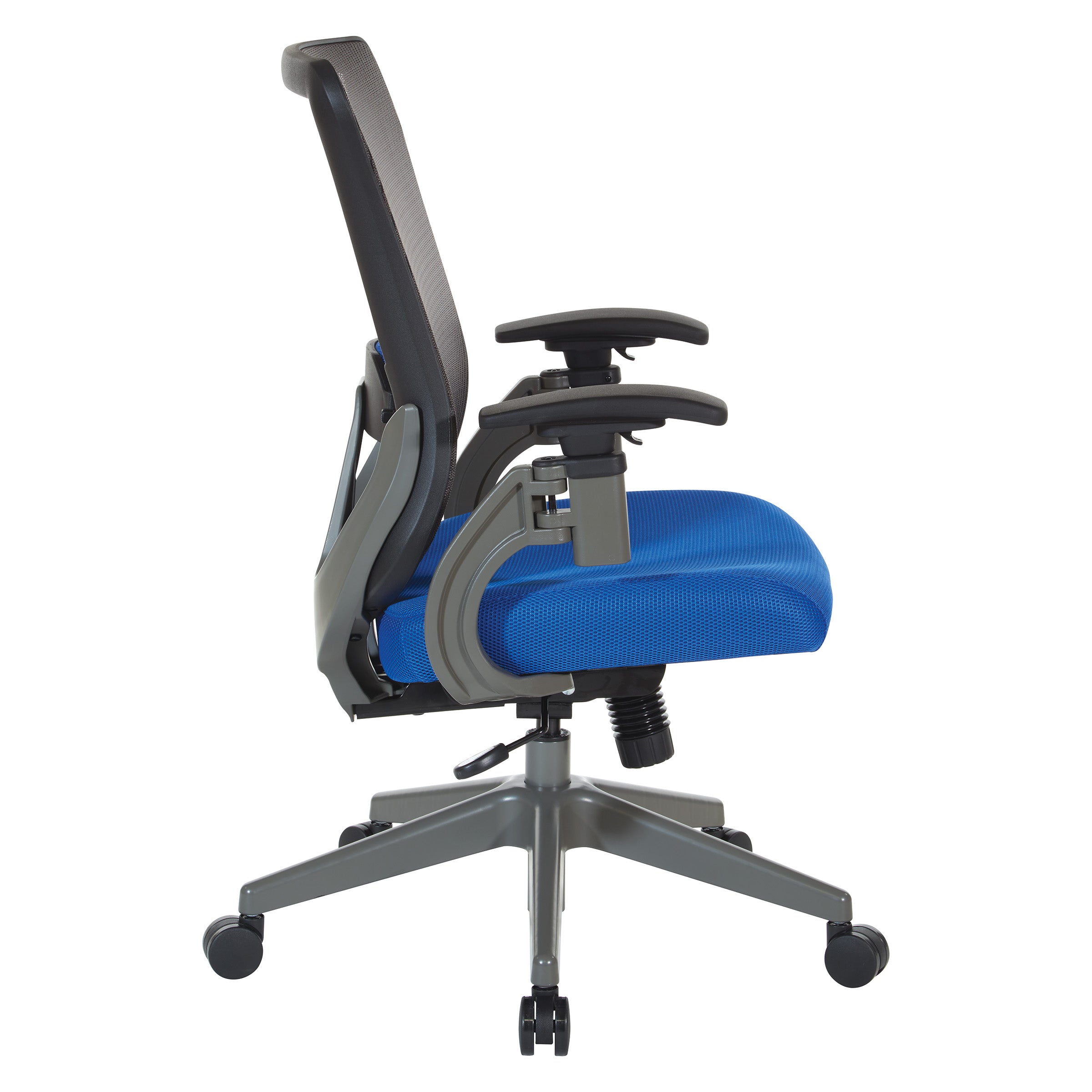 Vertical Mesh Back Managers Chair - Grey/Blue