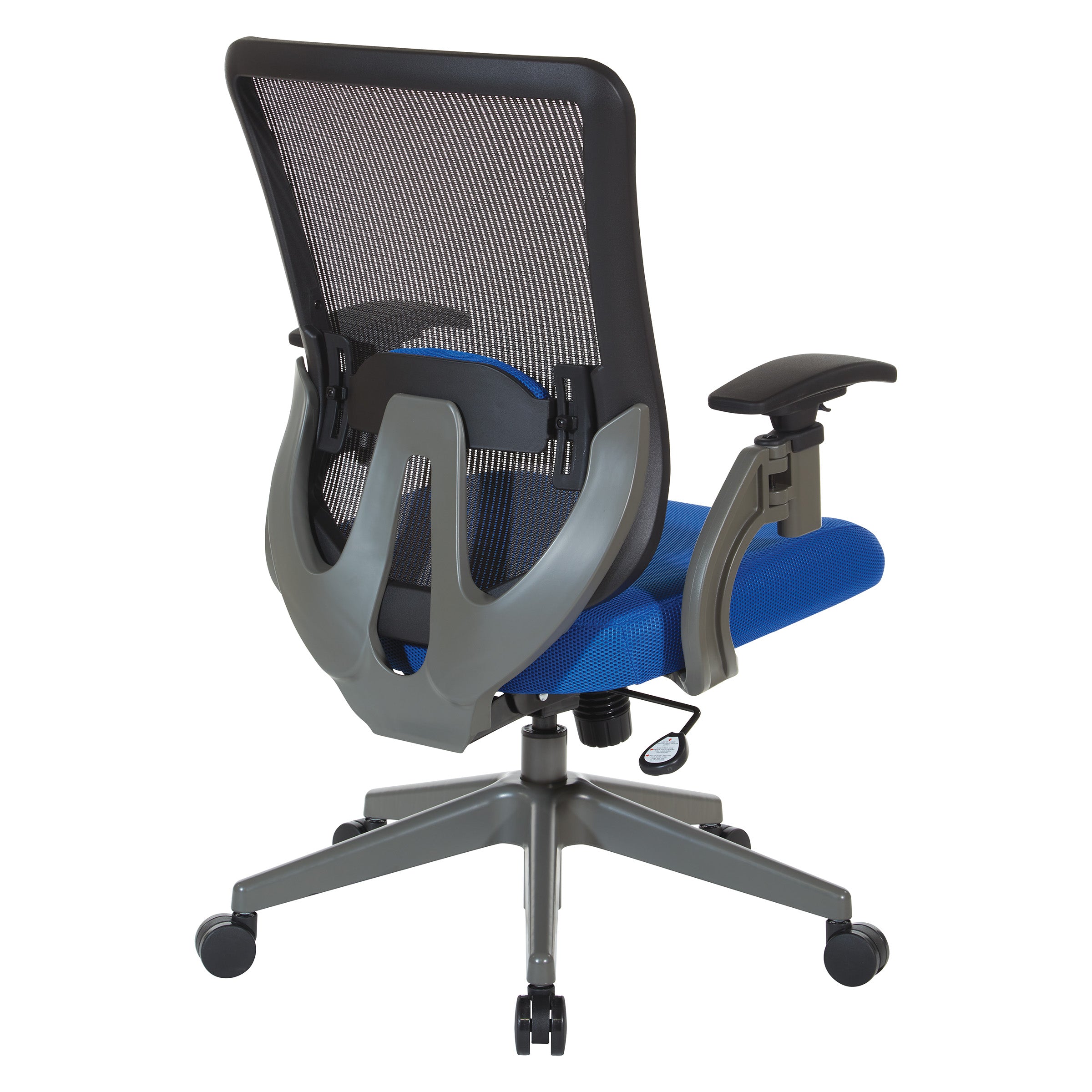 Vertical Mesh Back Managers Chair - Grey/Blue