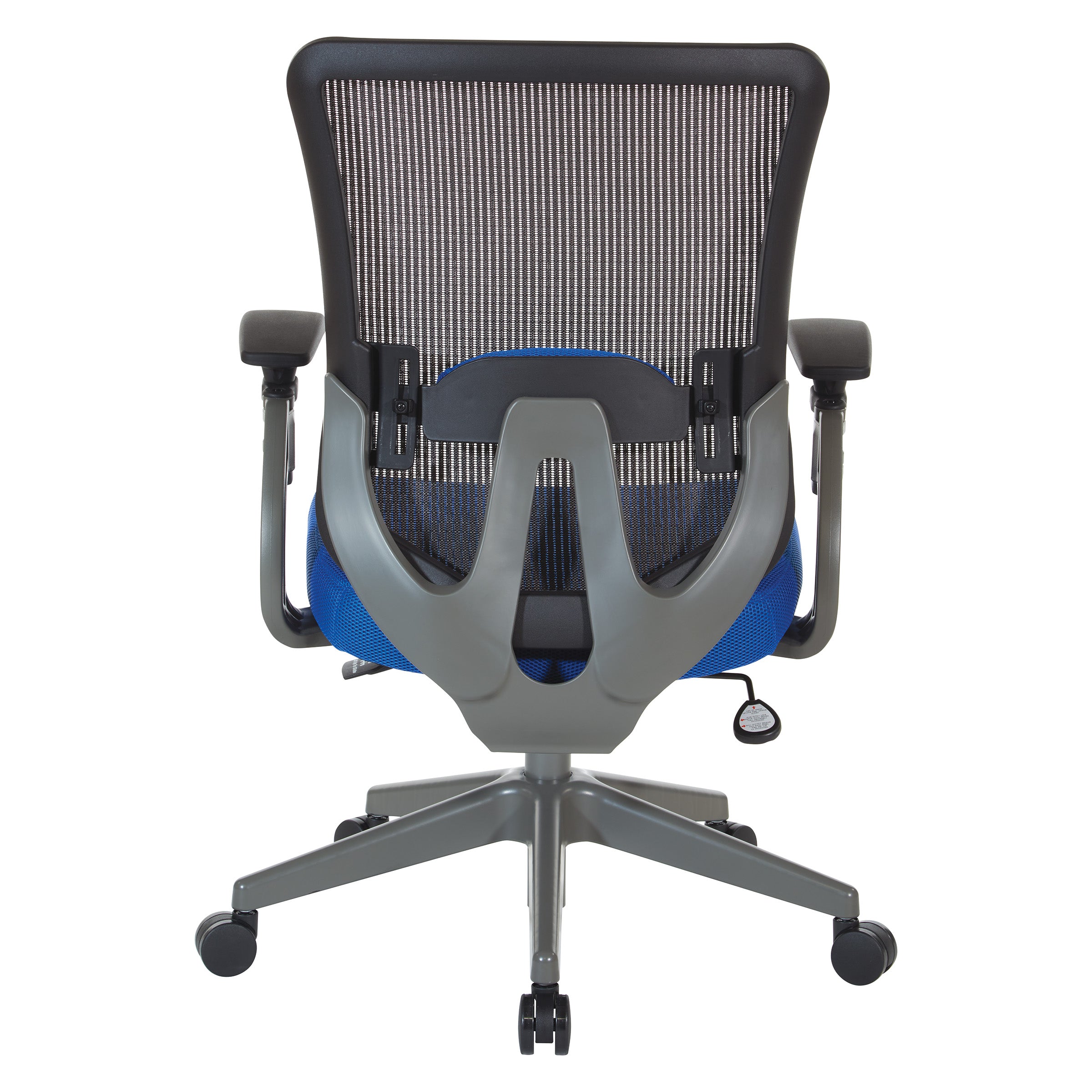 Vertical Mesh Back Managers Chair - Grey/Blue