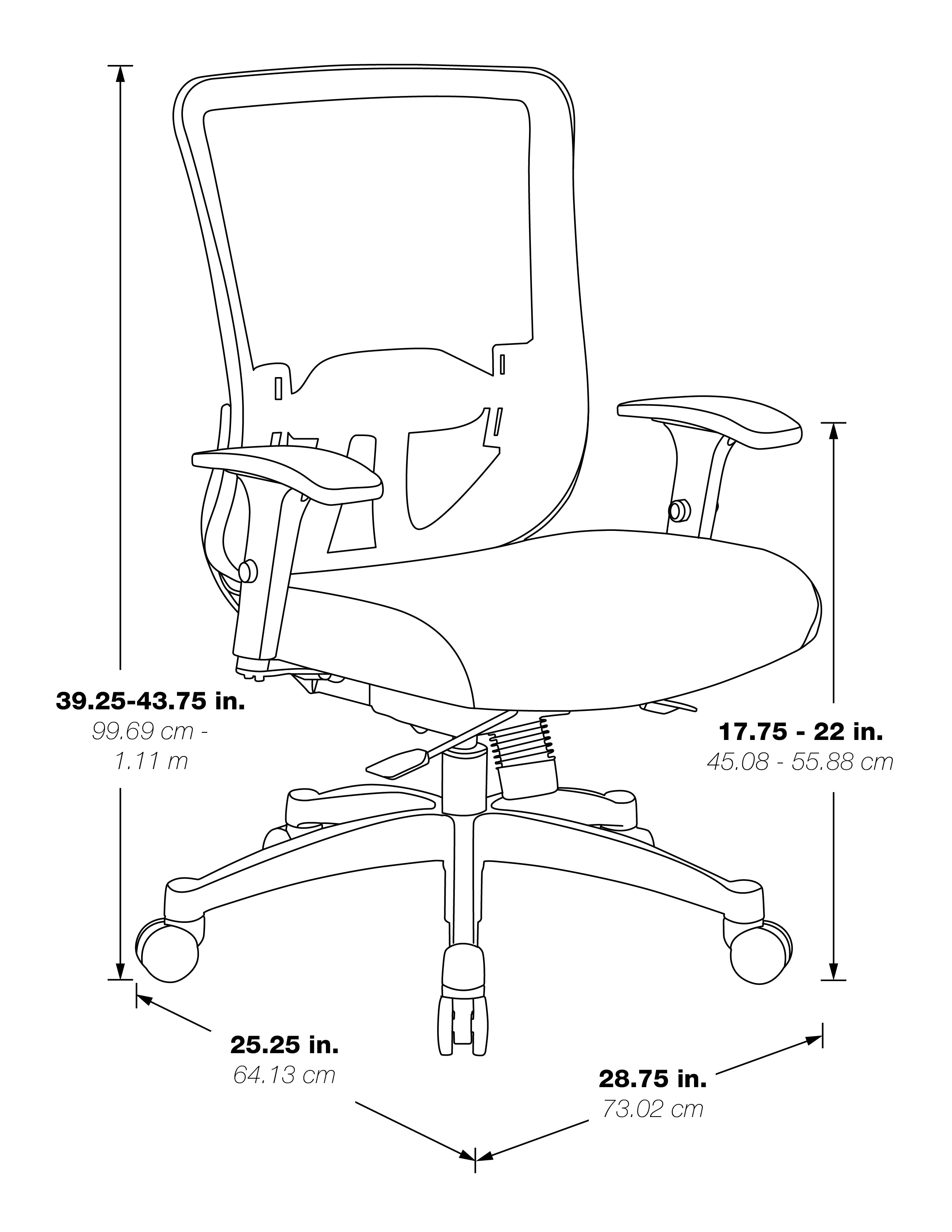 Vertical Mesh Back Managers Chair - Black