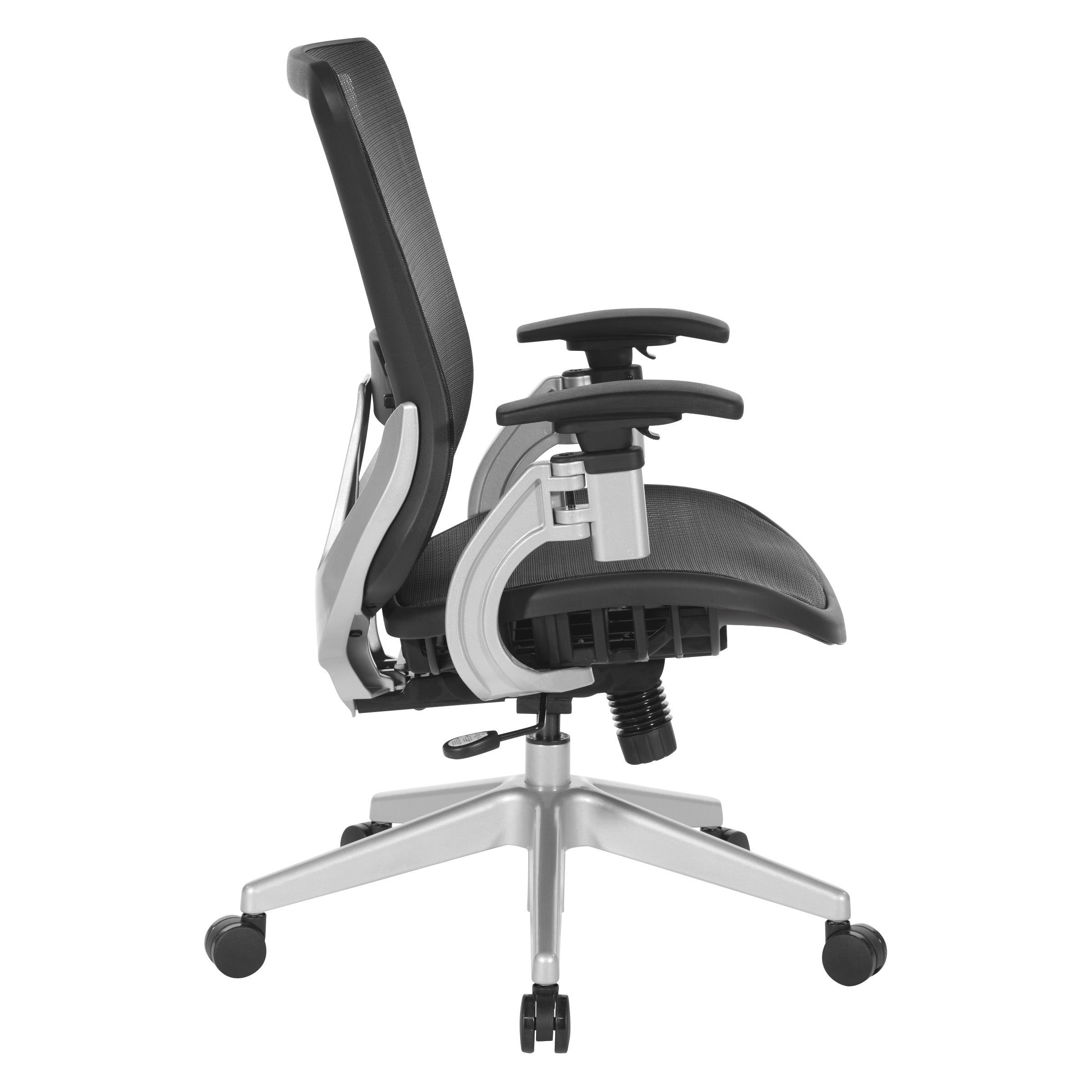 Vertical Mesh Back Managers Chair - Silver/Black