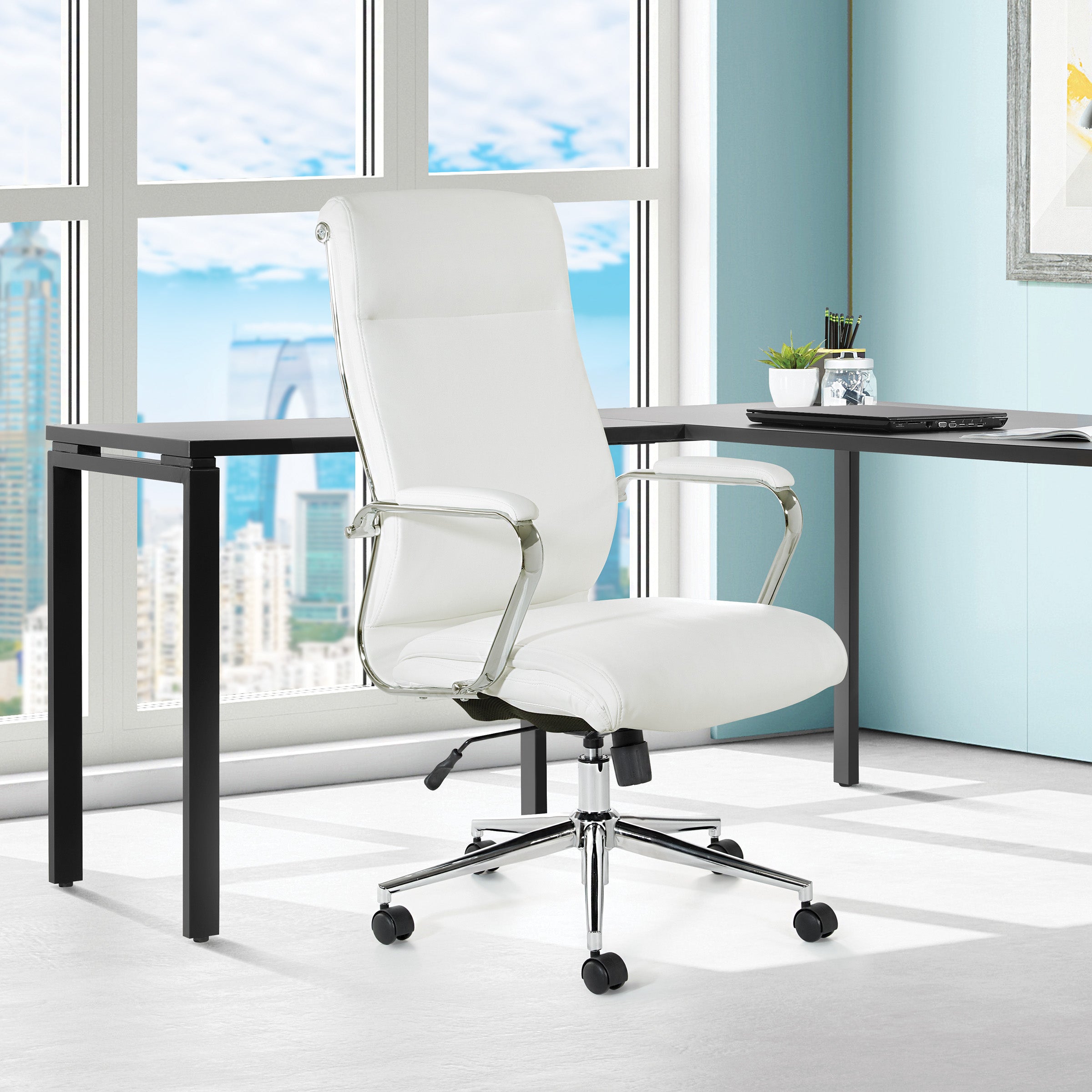 High Bk Silver Ion Technology Fabric Chair - Dillon Snow