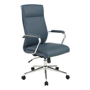 High Bk Silver Ion Technology Fabric Chair - Dillon Blue