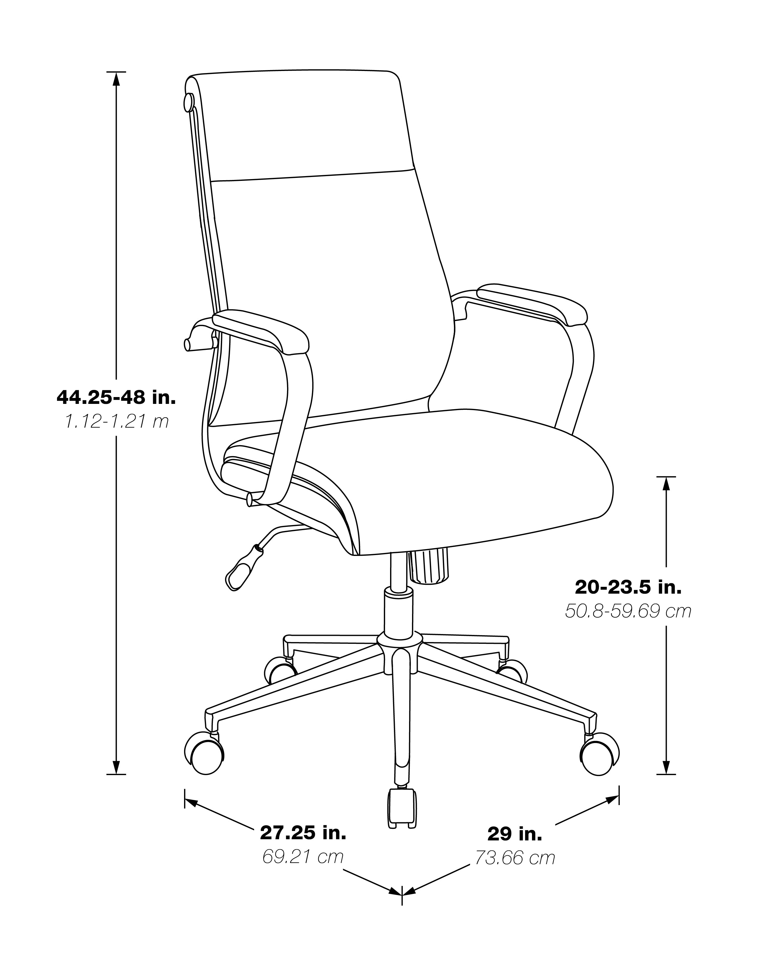 High Bk Silver Ion Technology Fabric Chair - Dillon Black