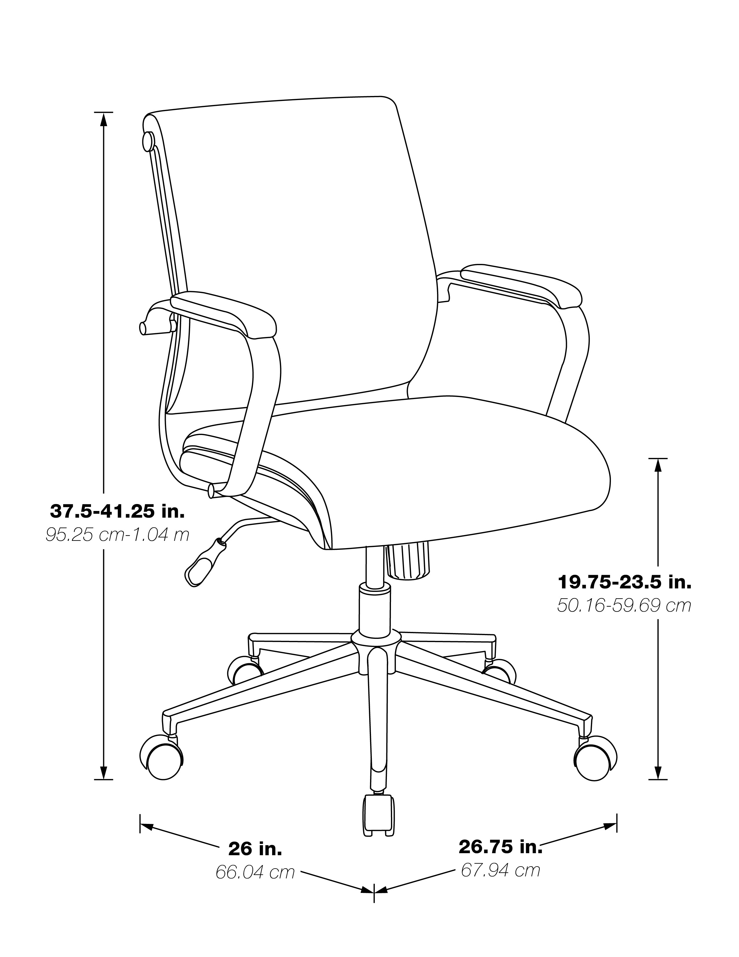 Mid Bk Silver Ion Technology Fabric Chair - Dillon Snow