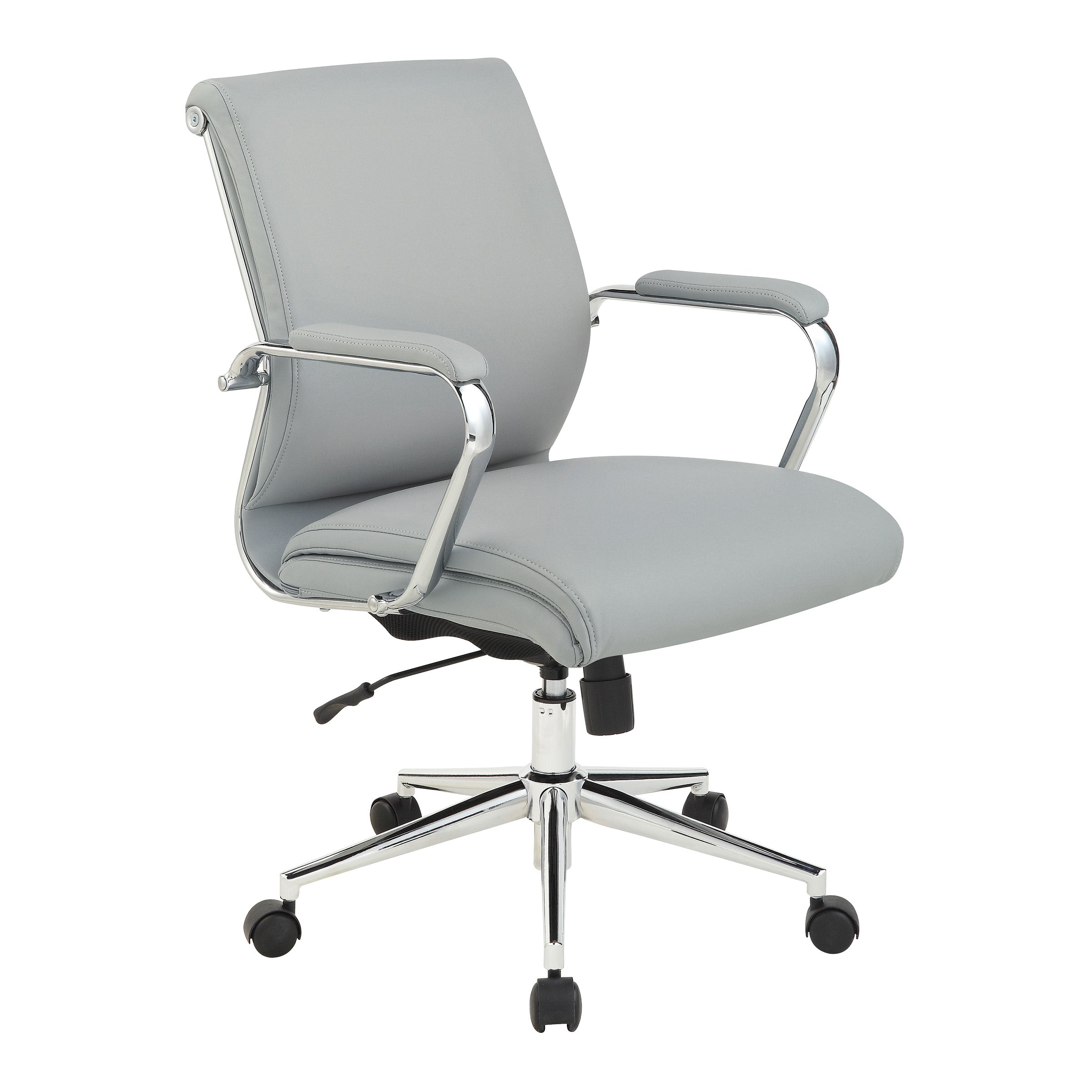 Mid Bk Silver Ion Technology Fabric Chair - Dillon Black
