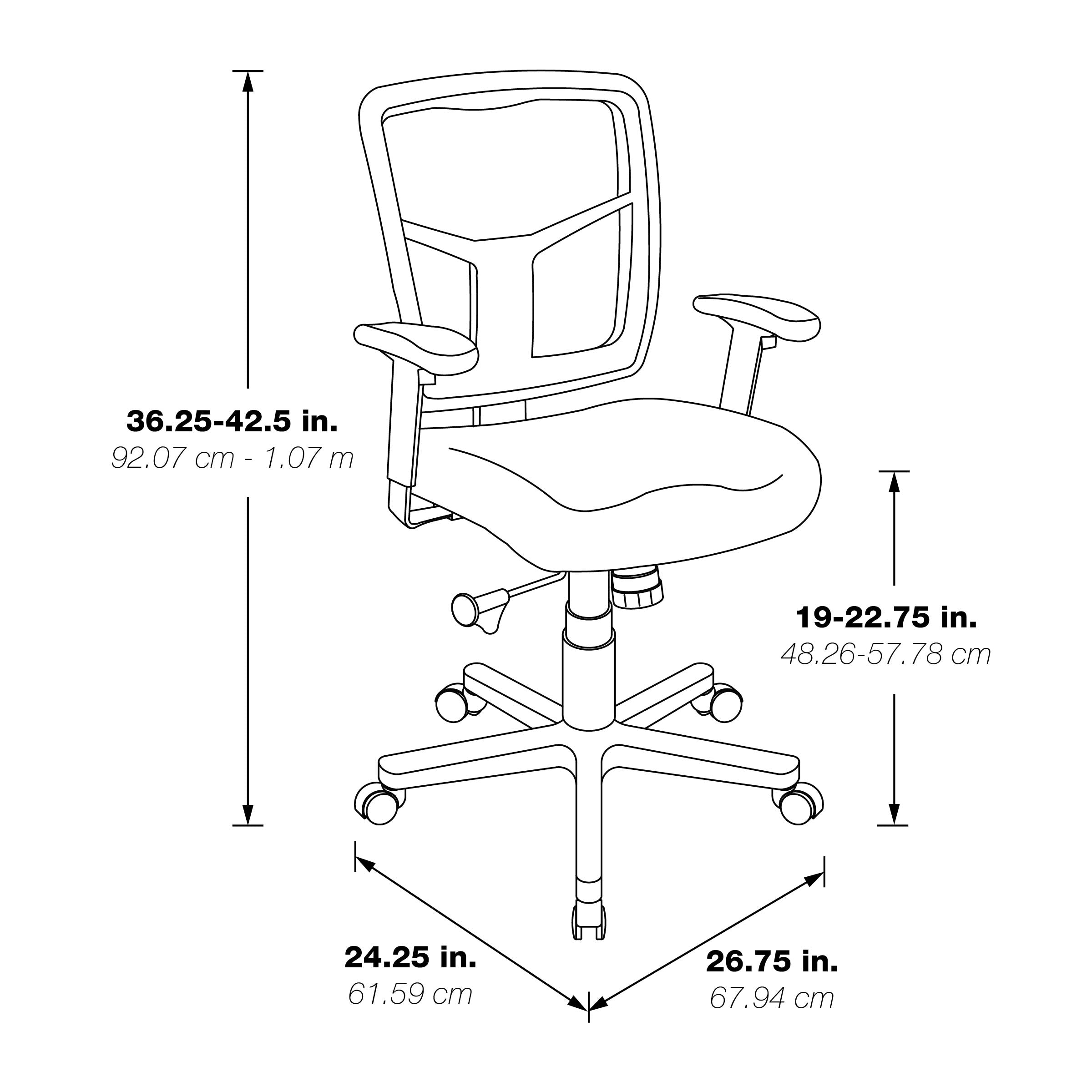 Blue Air Mist Mesh Back Chair - Blue
