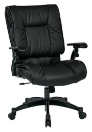 Black Bonded Leather Conference Chair - Black
