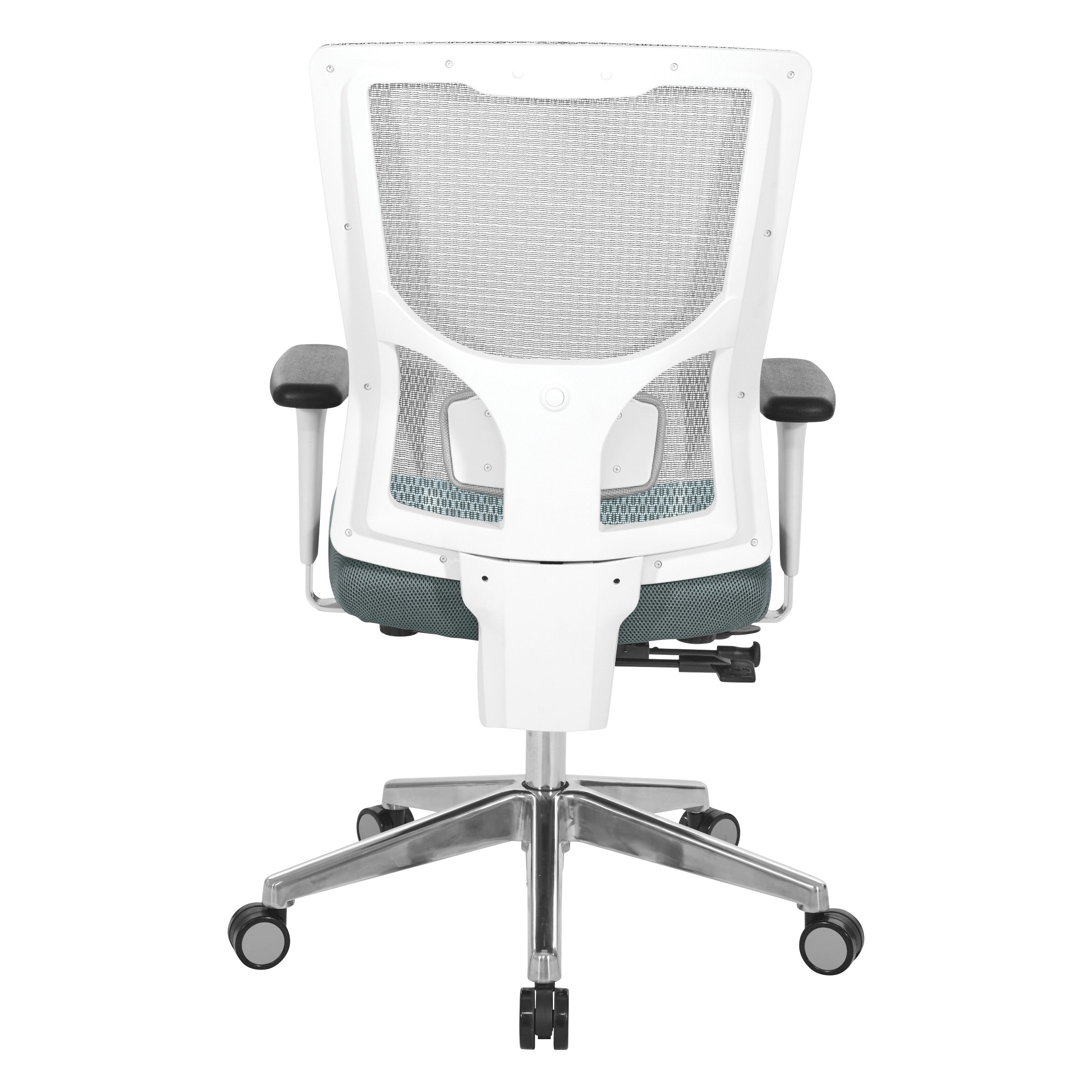 ProGrid® White Mesh Mid Back Chair - White/Grey