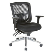 Contoured Plastic back Manager's Ch - Black