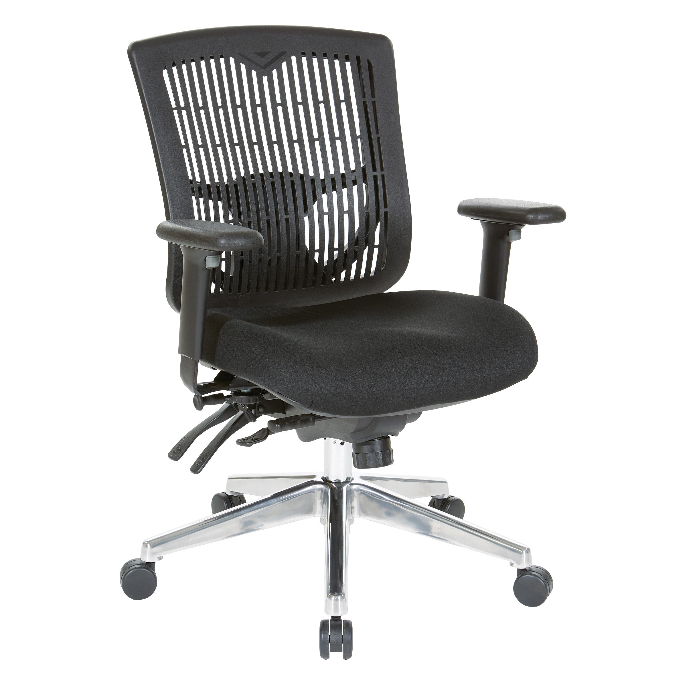 Contoured Plastic back Manager's Ch - Black