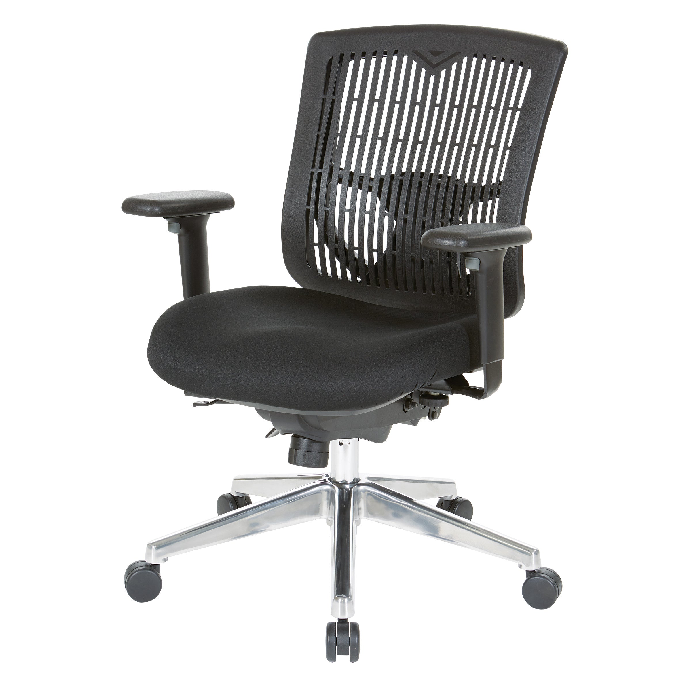 Contoured Plastic back Manager's Ch - Black