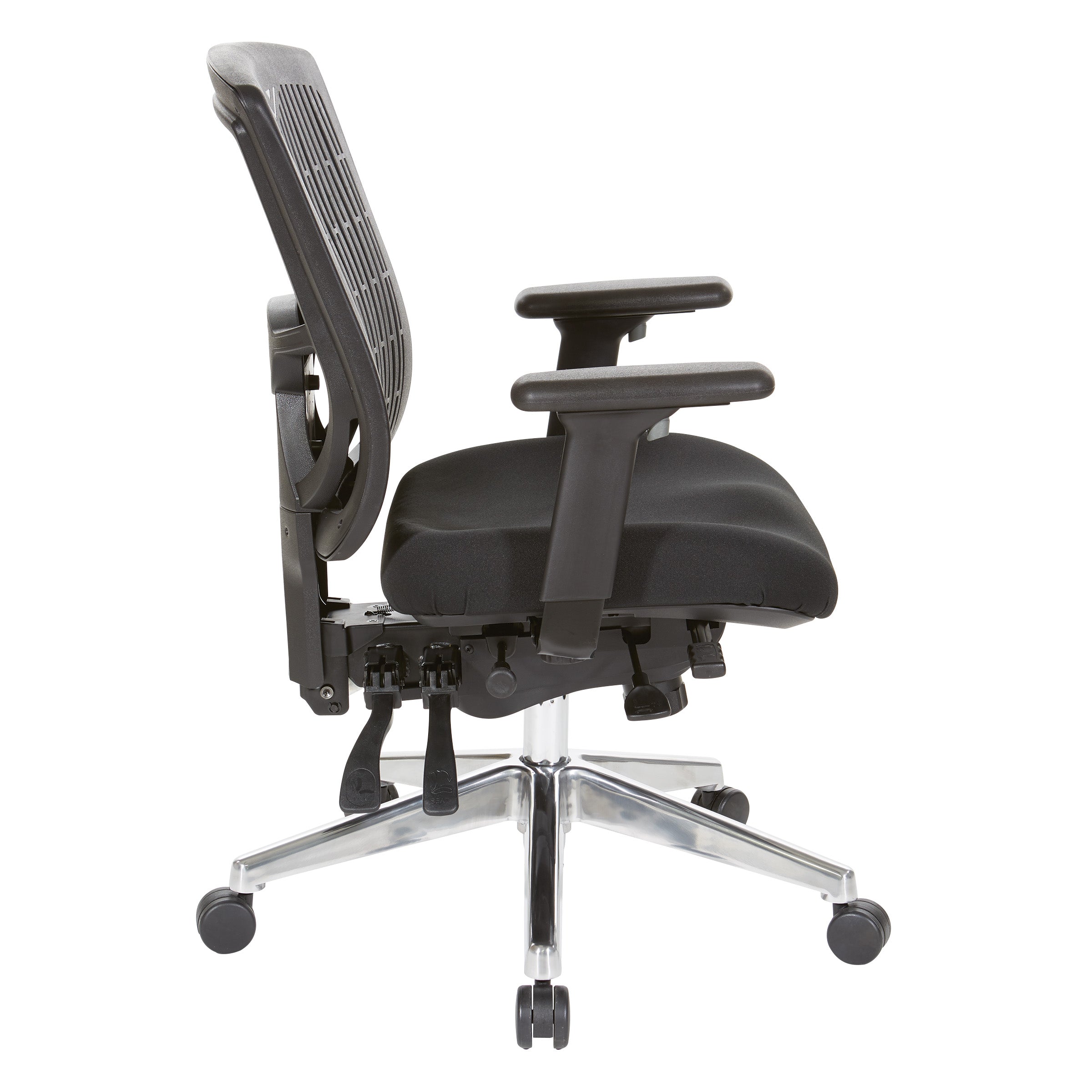 Contoured Plastic back Manager's Ch - Black