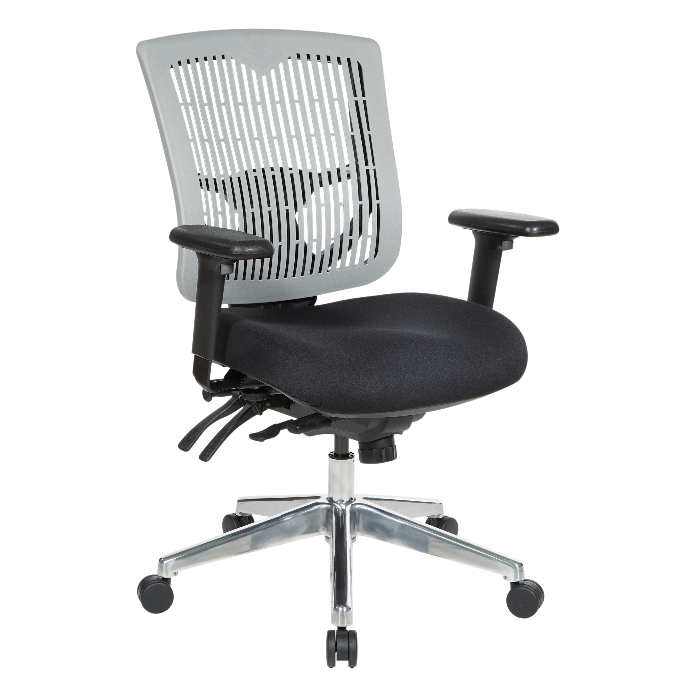 Contoured Plastic back Manager's Ch - Grey