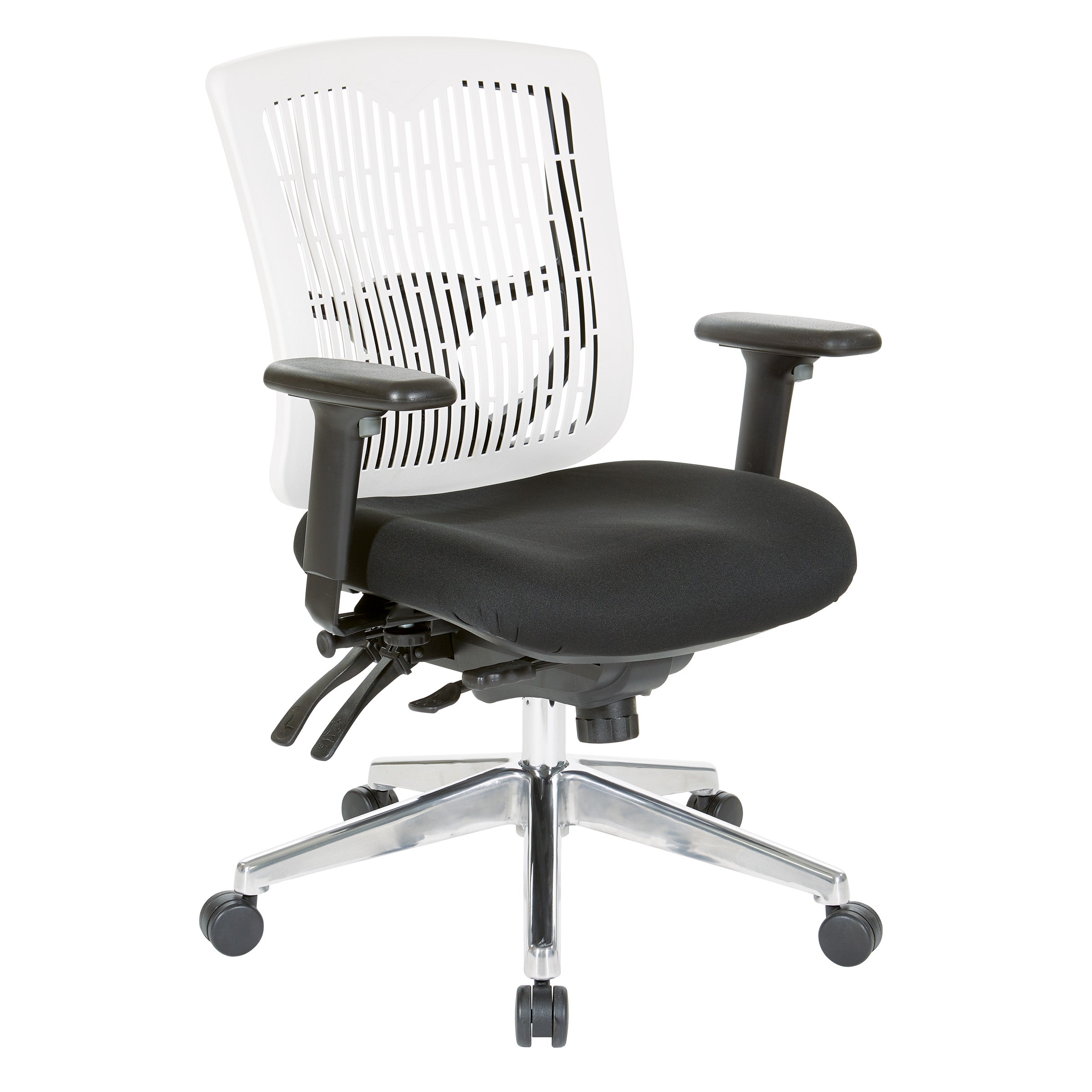Contoured Plastic back Manager's Ch - White