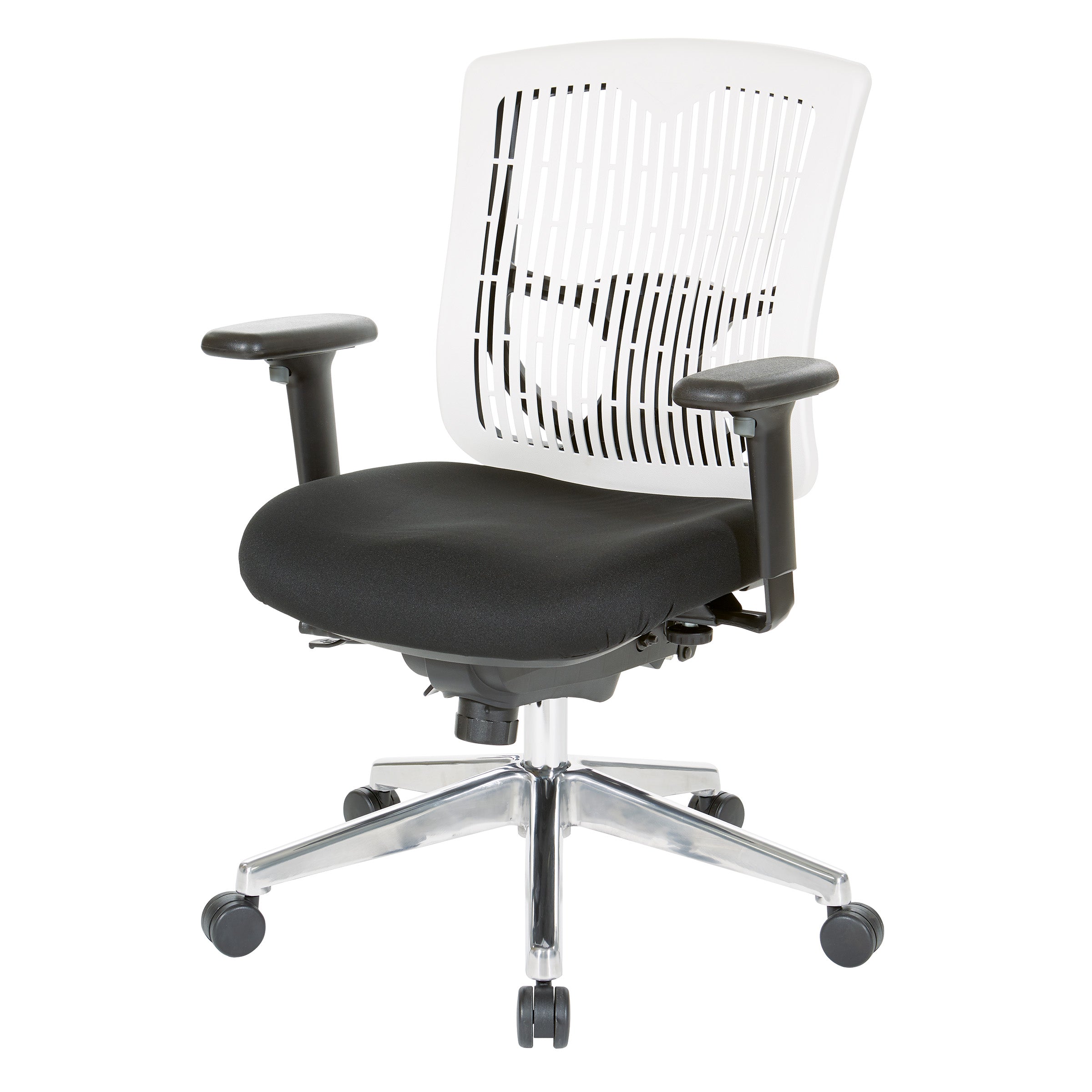 Contoured Plastic back Manager's Ch - White