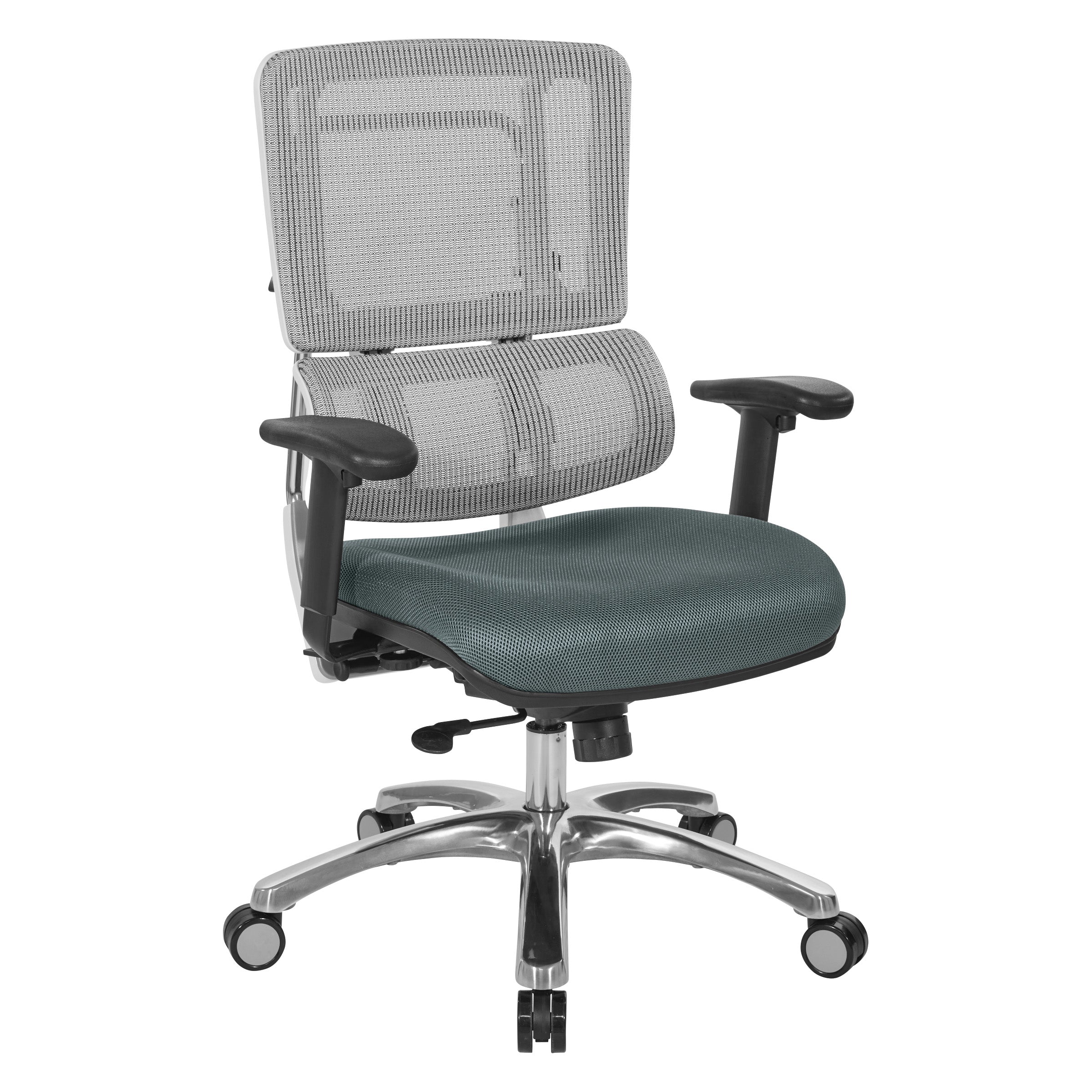 White Vertical Mesh Chair - Grey