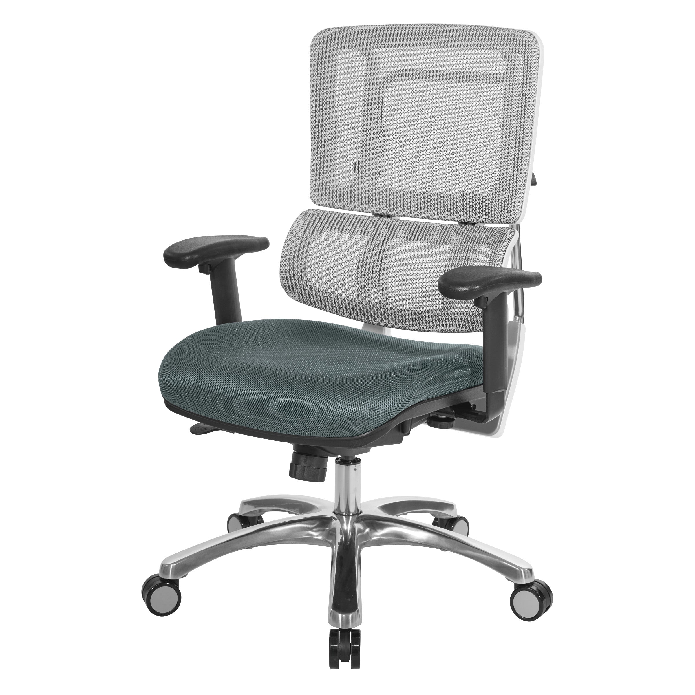 White Vertical Mesh Chair - Grey