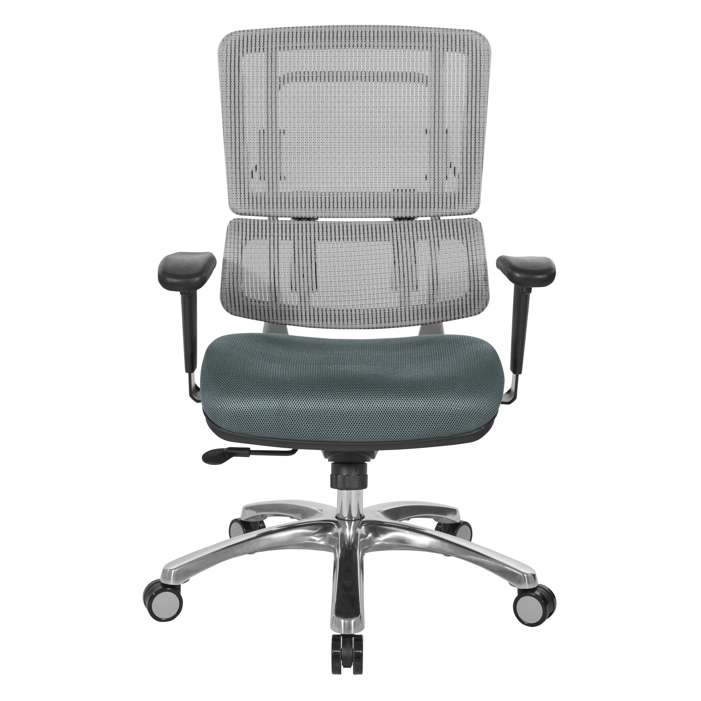 White Vertical Mesh Chair - Grey