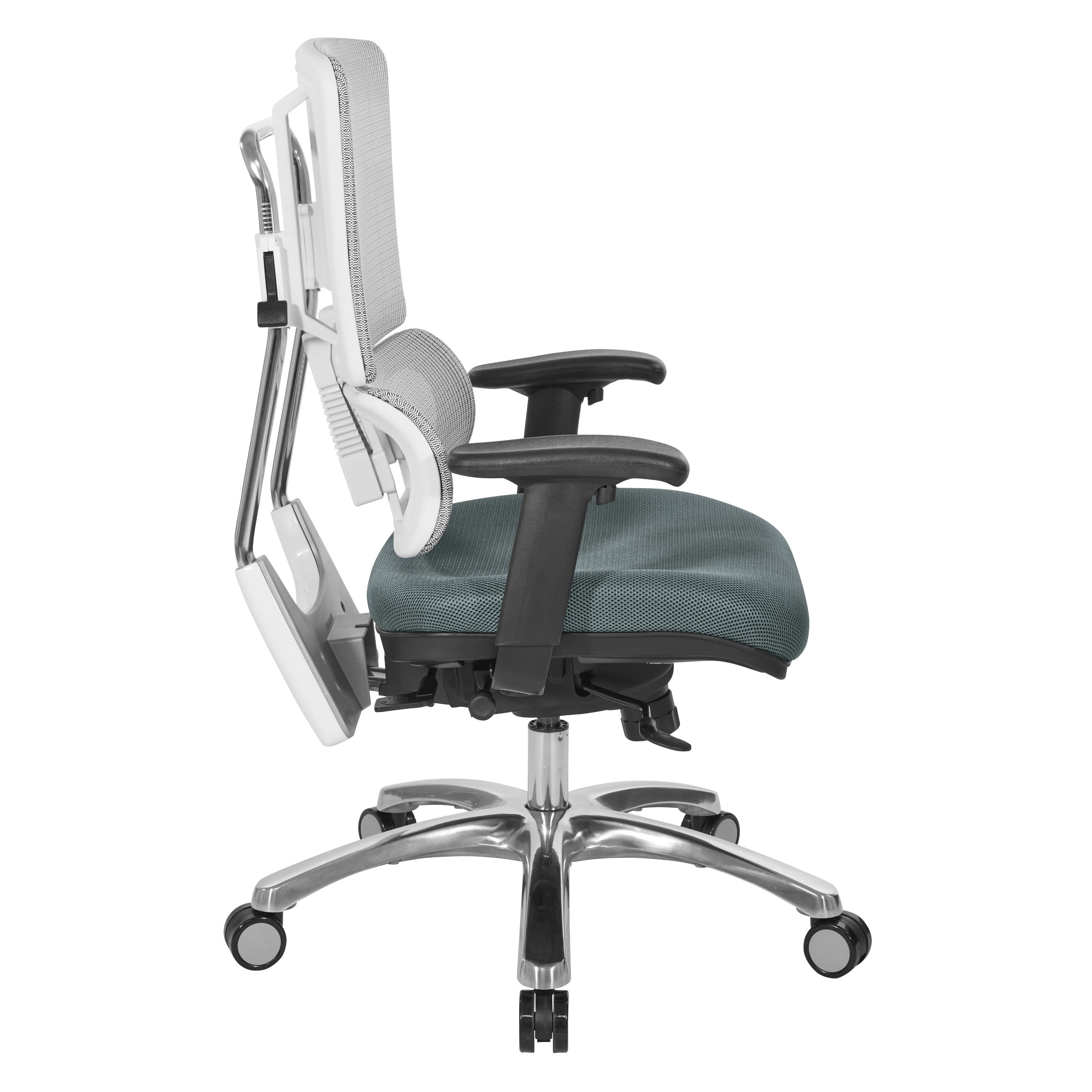 White Vertical Mesh Chair - Grey